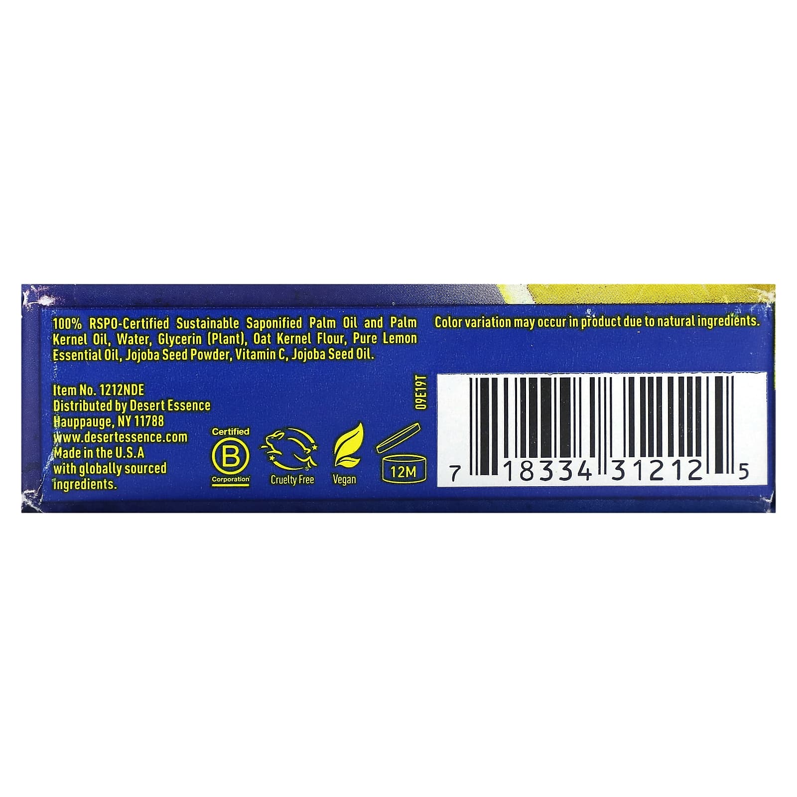 Exfoliating Italian Lemon Soap Bar | Desert Essence - Image 2