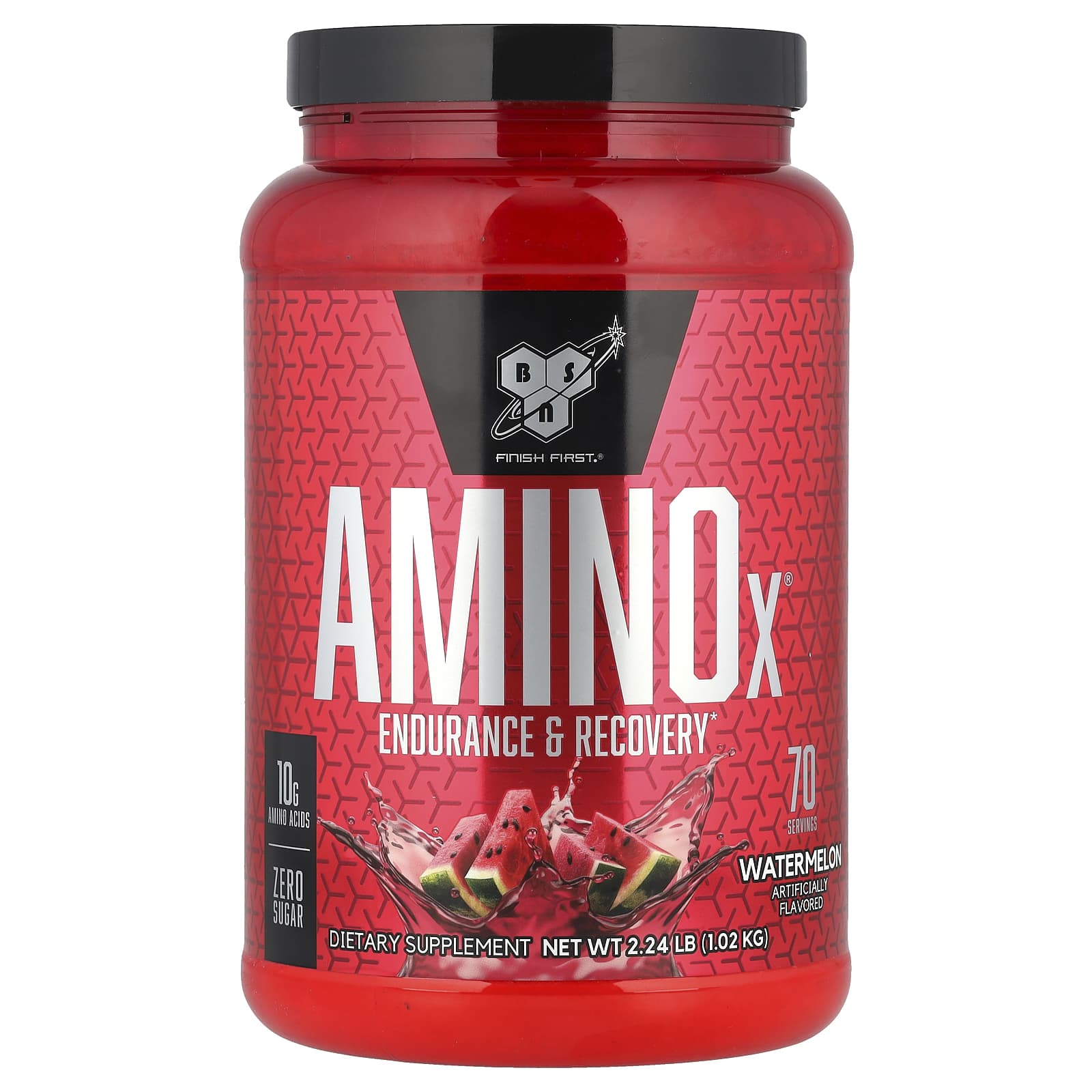 BSN AminoX Endurance & Recovery Watermelon 2.24 lb BCAA Supplement - Image 1