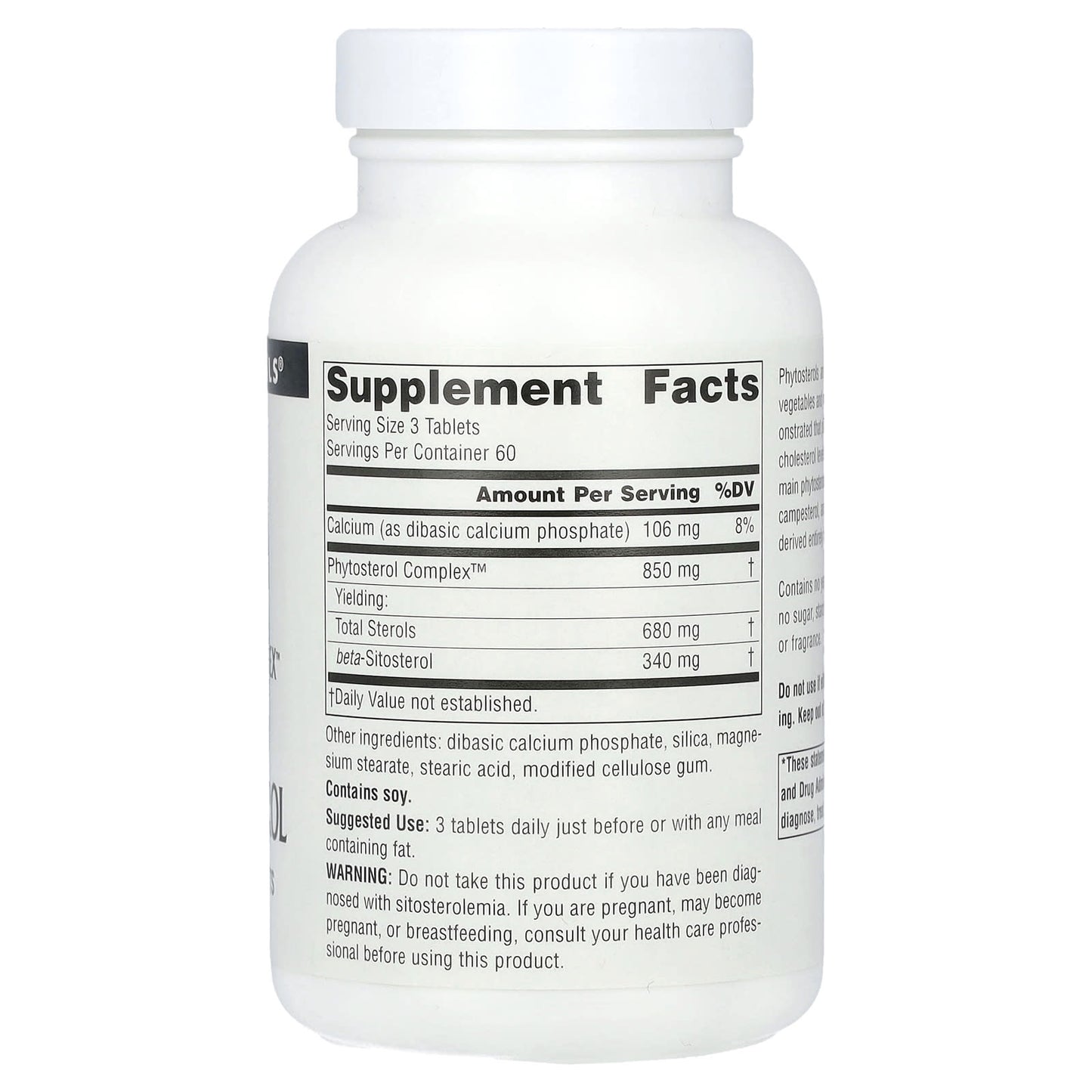 Source Naturals, Phytosterol Complex With Beta-Sitosterol, 340 mg, 180 Tablets (113 mg per Tablet)