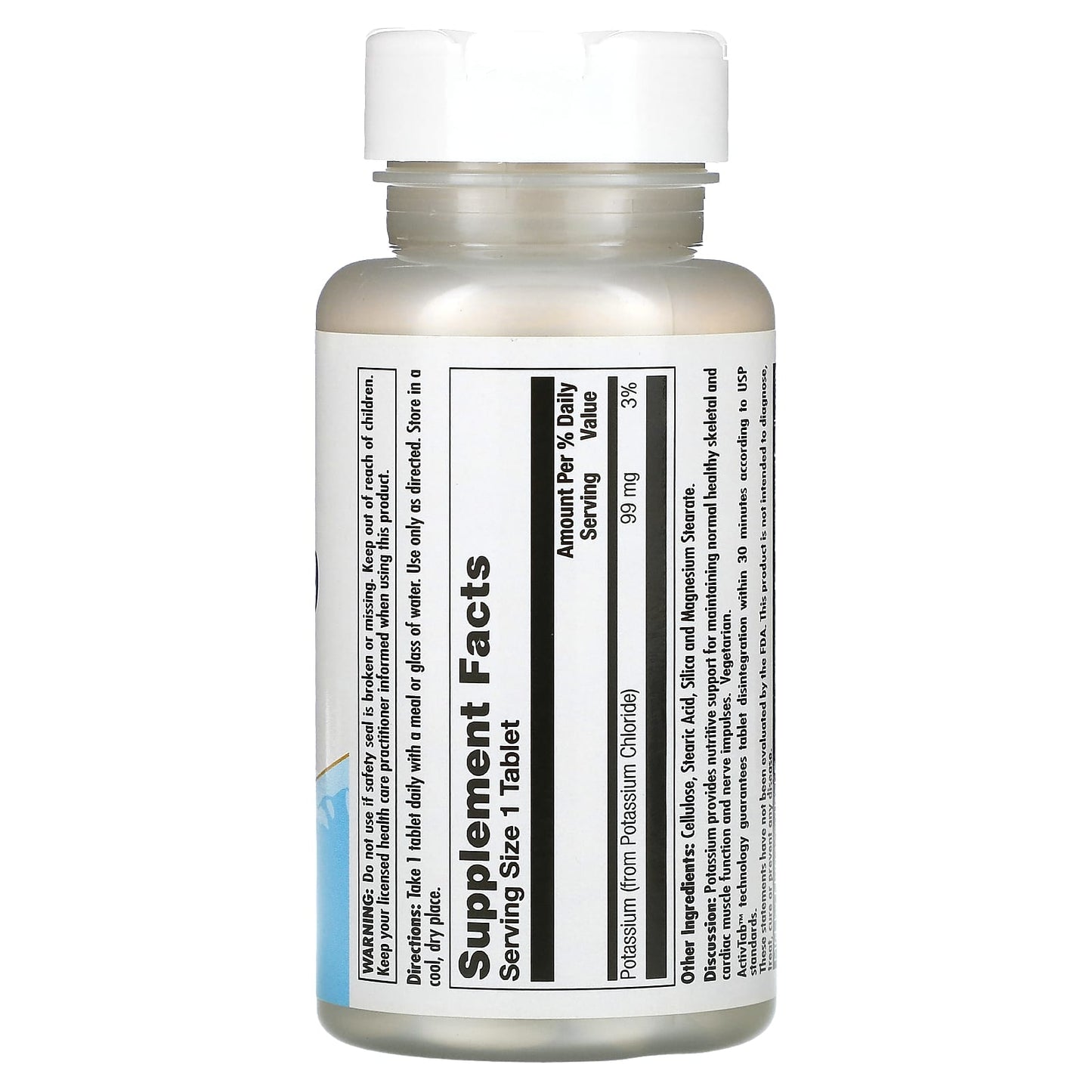 KAL Potassium 99 Chloride Supplement, 99mg, 100 Tablets for Healthy Skeletal and Cardiac Function - Image 2