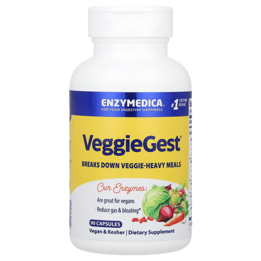Enzymedica VeggieGest 90 Capsules - Digestive Support for Vegans - Image 1