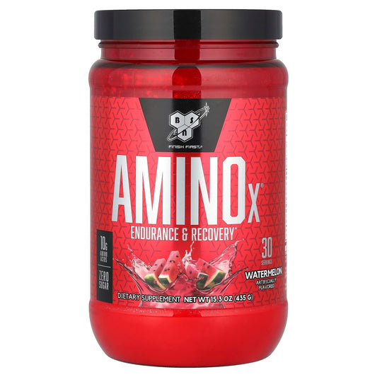 BSN AminoX Endurance & Recovery Watermelon, 10g BCAA, Zero Sugar, 435g - Image 1