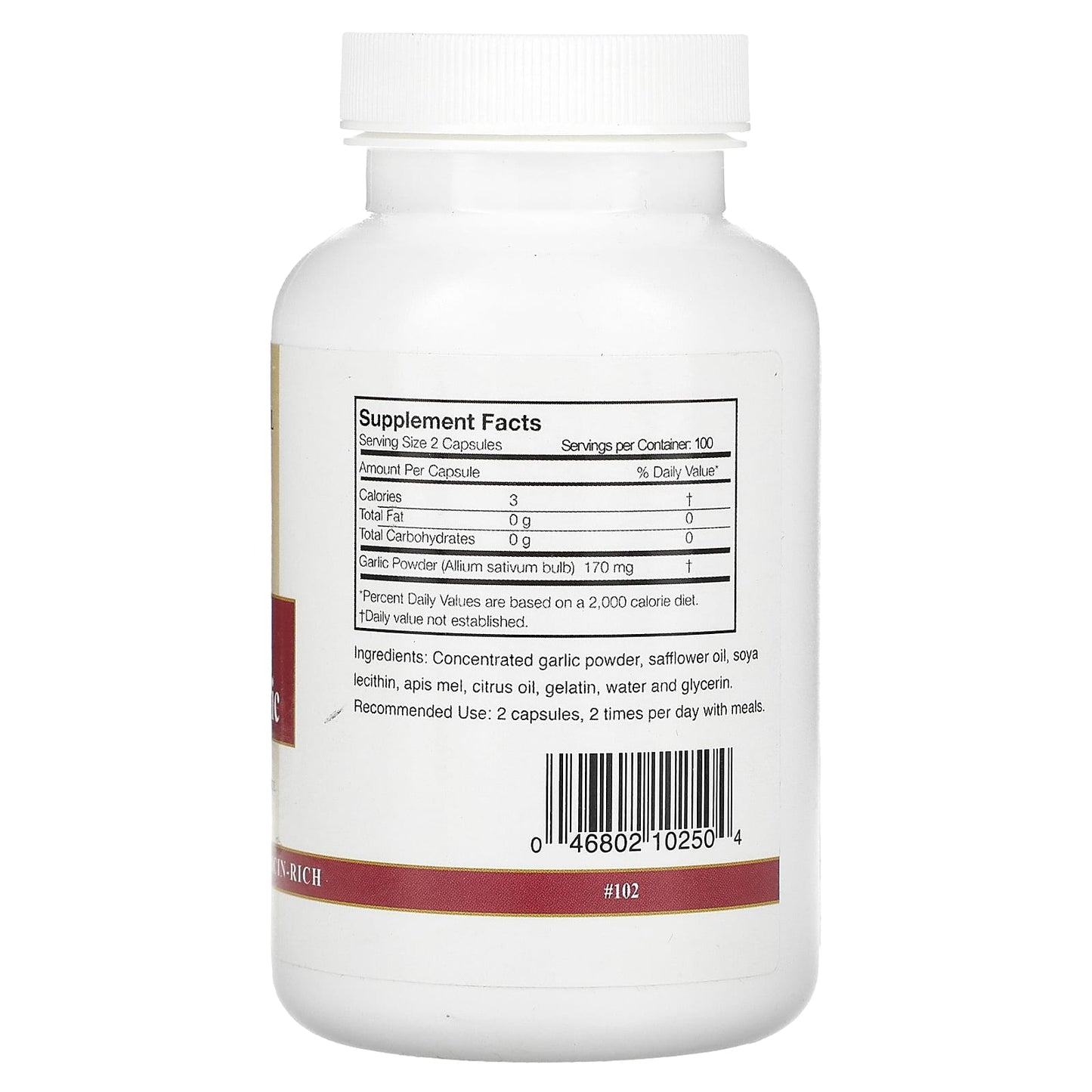 Optimize Cholesterol with Arizona Natural Odorless Garlic 200 Caps - Image 2