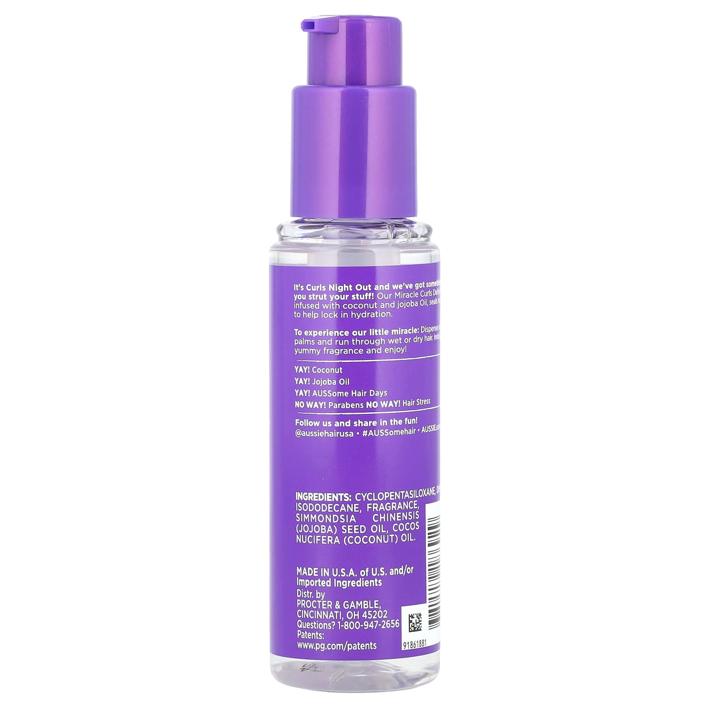 Aussie Miracle Curls Defining Oil, Hydrate & Define, 3.2 fl oz - Image 2