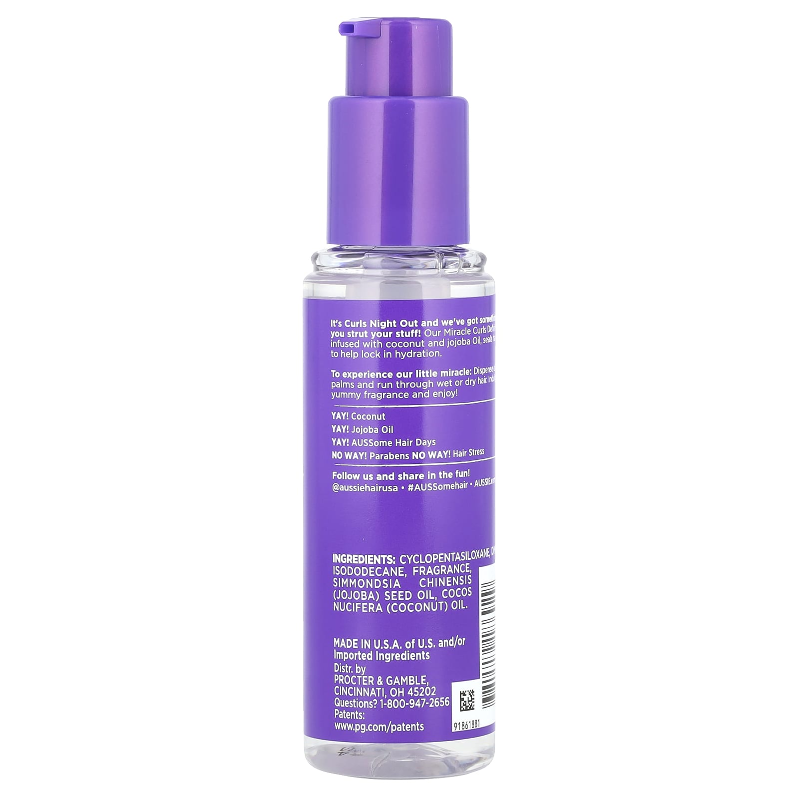 Aussie Miracle Curls Defining Oil, Hydrate & Define, 3.2 fl oz - Image 2
