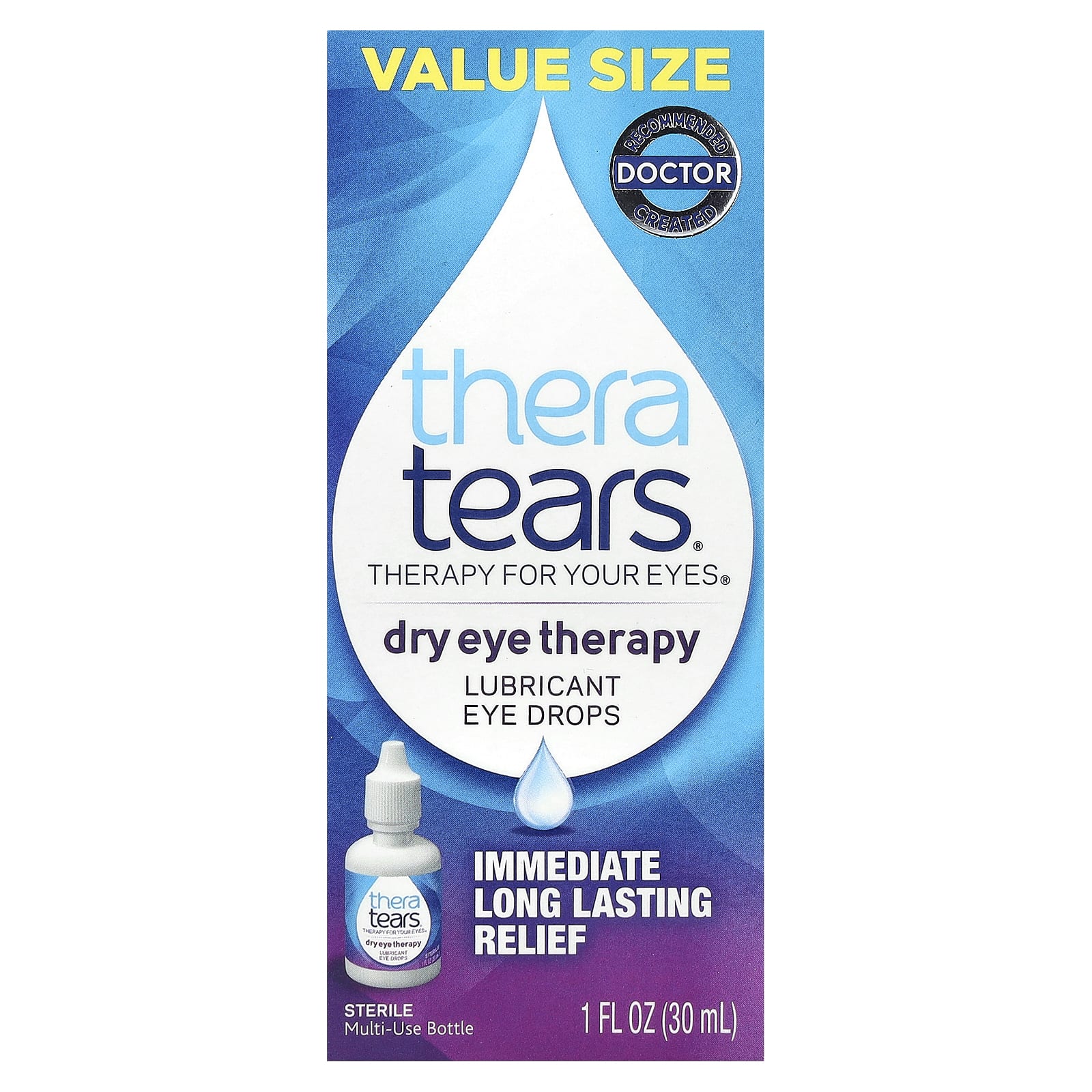 TheraTears, Dry Eye Therapy, Lubricant Eye Drops, 1 fl oz (30 ml) - Image 2