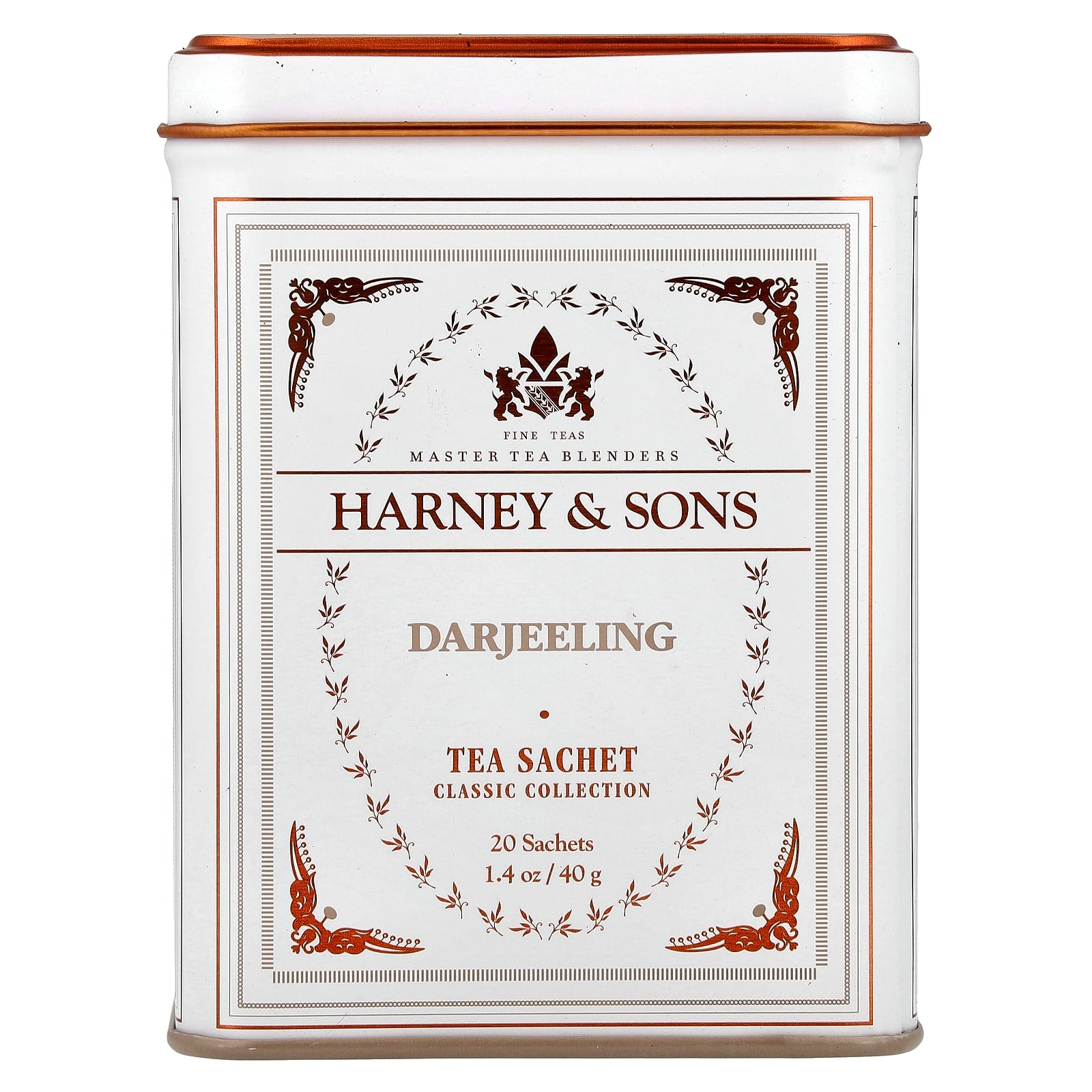 Harney & Sons Darjeeling Tea, 20 Sachets, High-Quality Indian Black Tea - Image 1