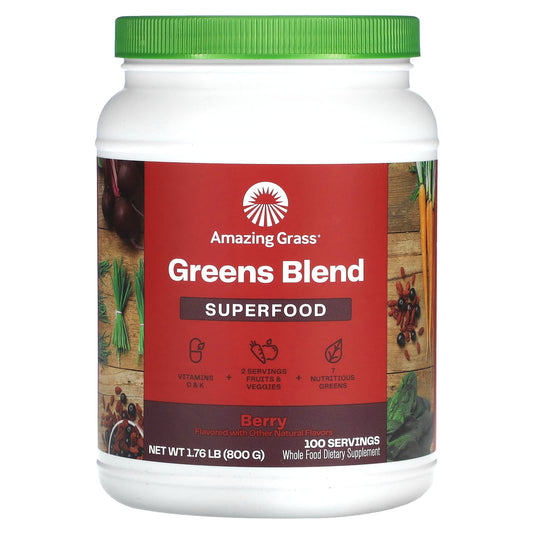 Amazing Grass Berry Greens Blend Superfood Powder Supplement - Image 1