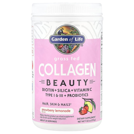 Grass Fed Collagen Beauty Supplement by Garden of Life - Strawberry Lemonade - Image 1