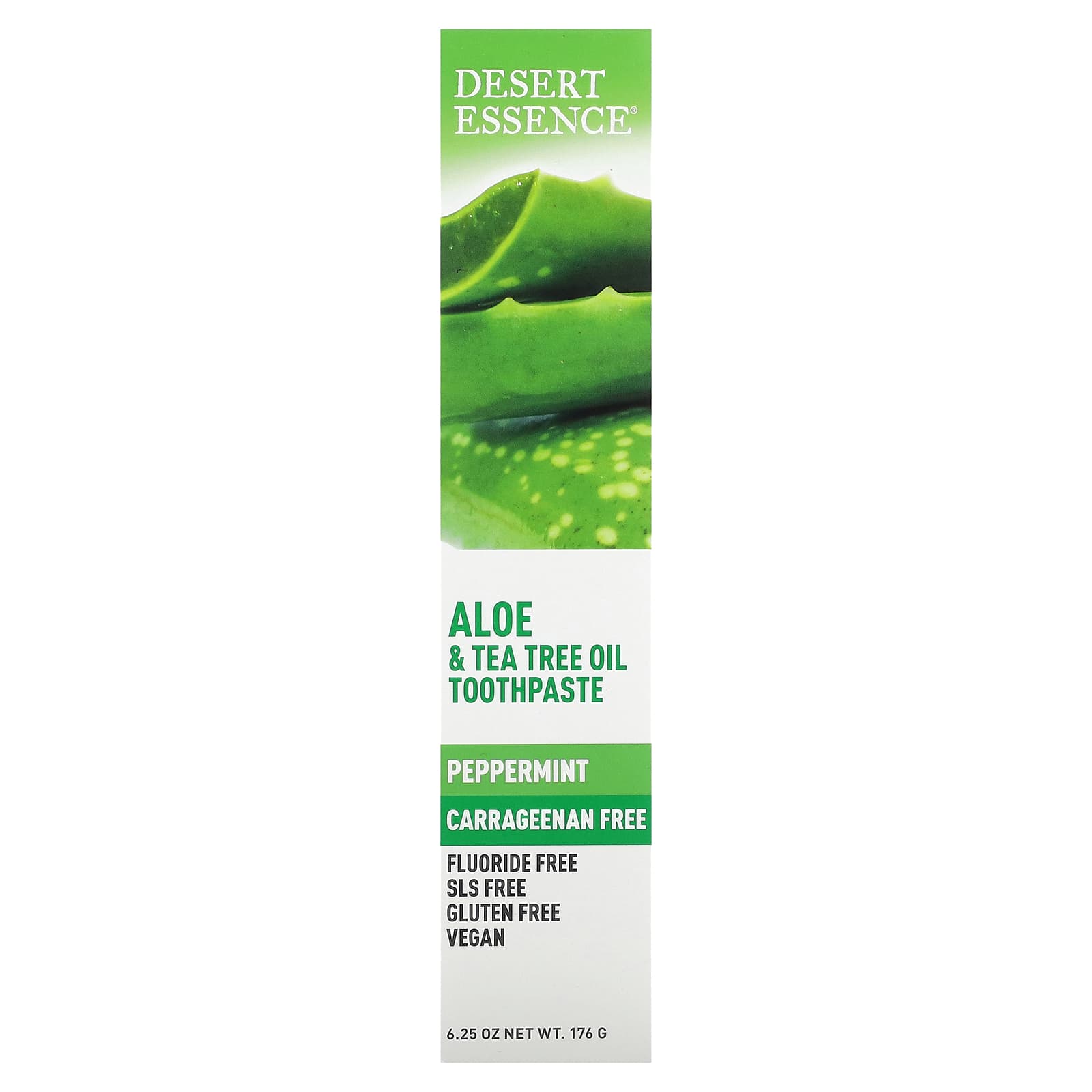 Desert Essence Aloe & Tea Tree Oil Toothpaste, 6.25 oz for Healthy Teeth & Gums - Image 2