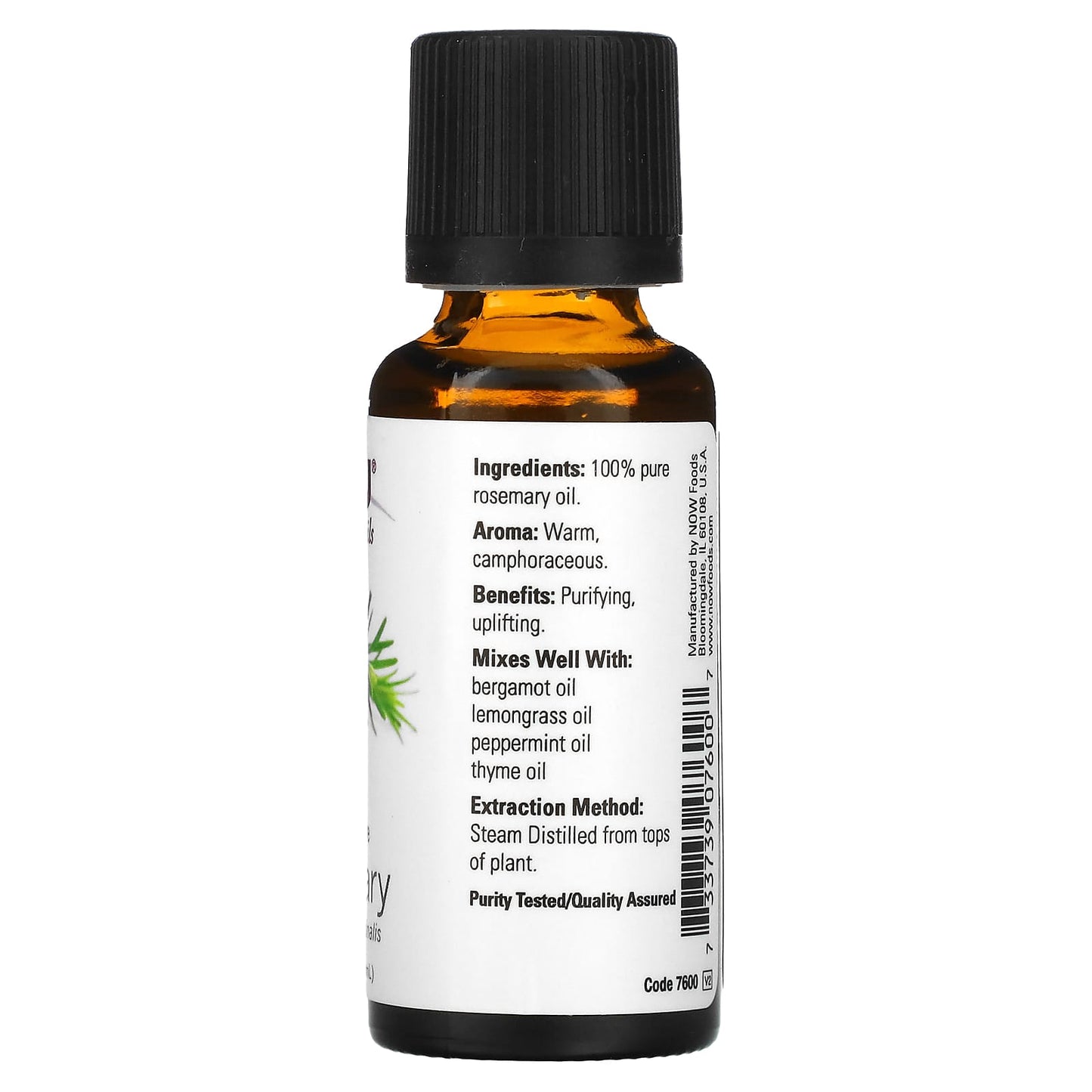 NOW Foods, Essential Oils, Rosemary, 1 fl oz (30 ml) - Image 2