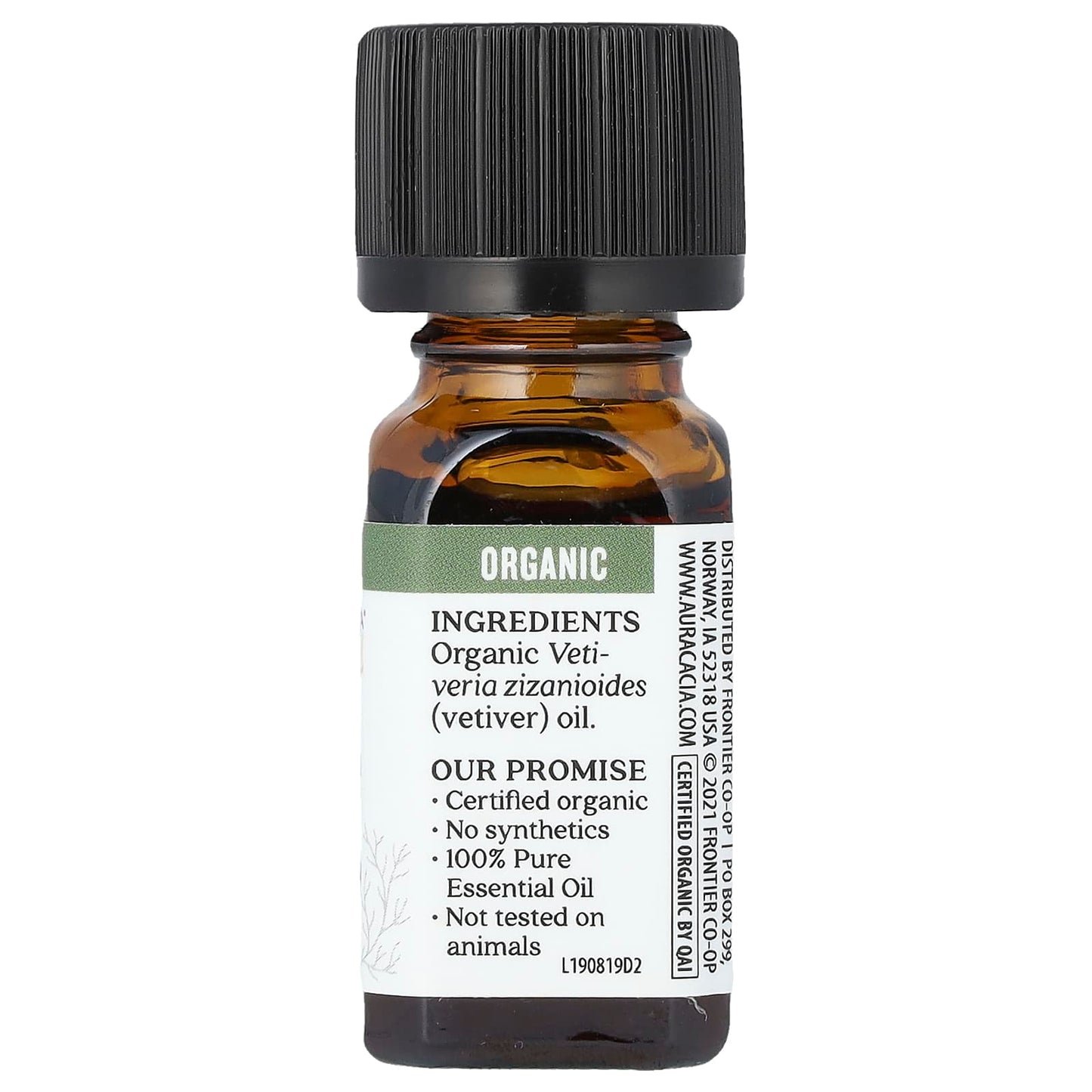 Aura Cacia Organic Vetiver Essential Oil, Pure & Therapeutic Grade, 0.25 fl oz - Image 2
