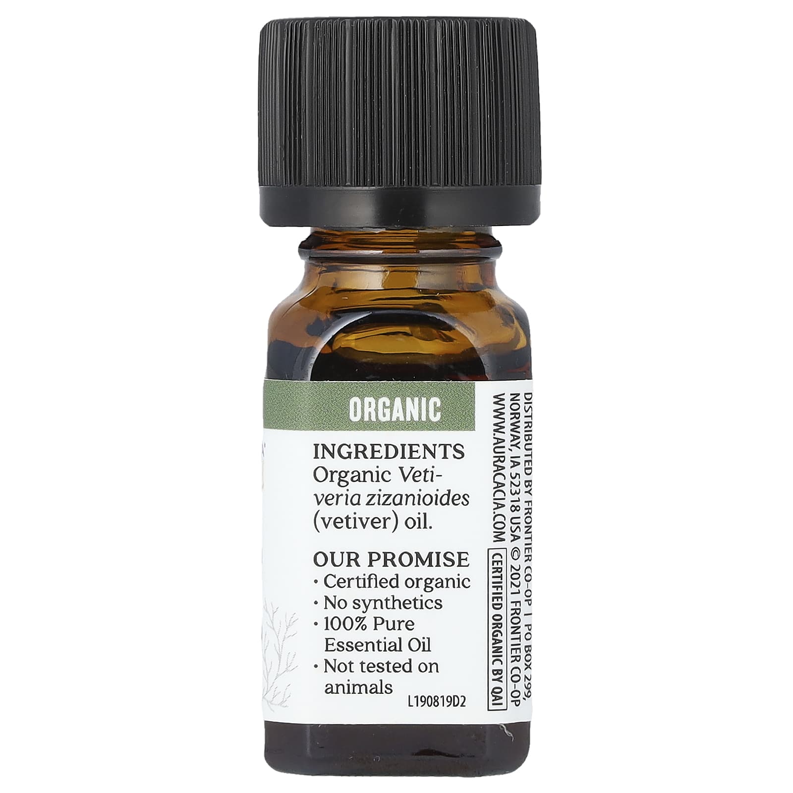Aura Cacia Organic Vetiver Essential Oil, Pure & Therapeutic Grade, 0.25 fl oz - Image 2