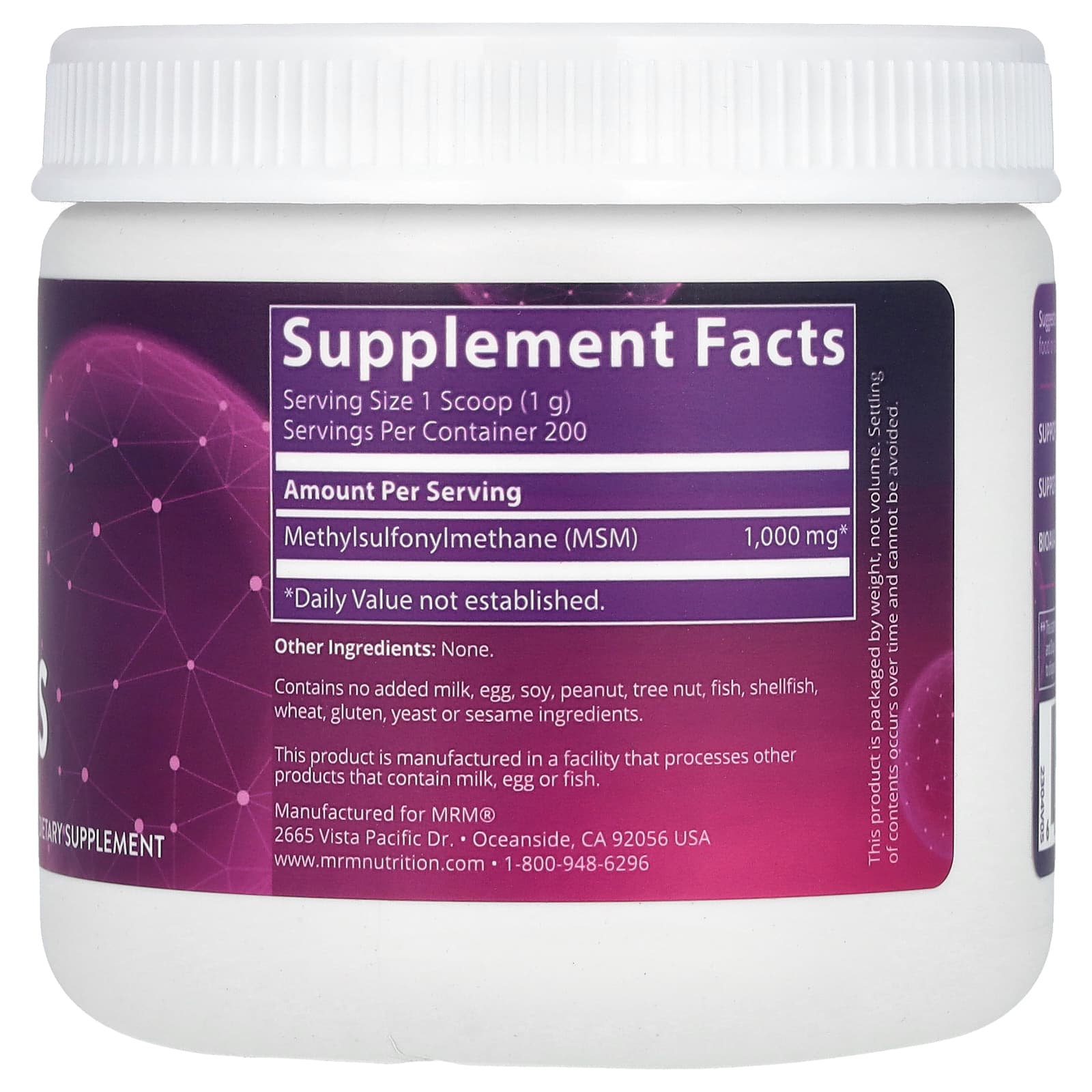 MRM Nutrition, MSM Crystals, 7.05 oz (200 g) - Image 2