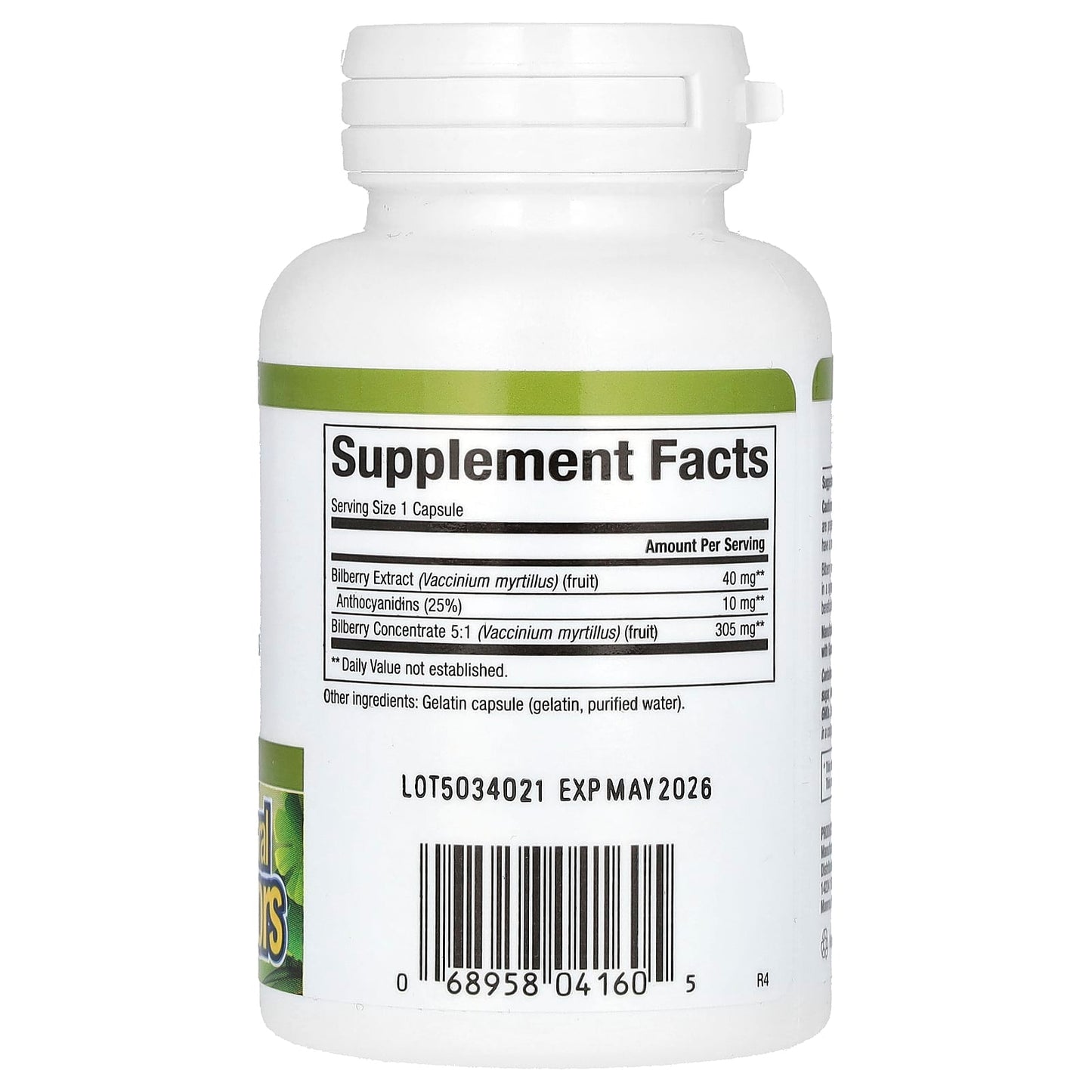 Natural Factors, Bilberry, 40 mg, 60 Capsules - Image 2