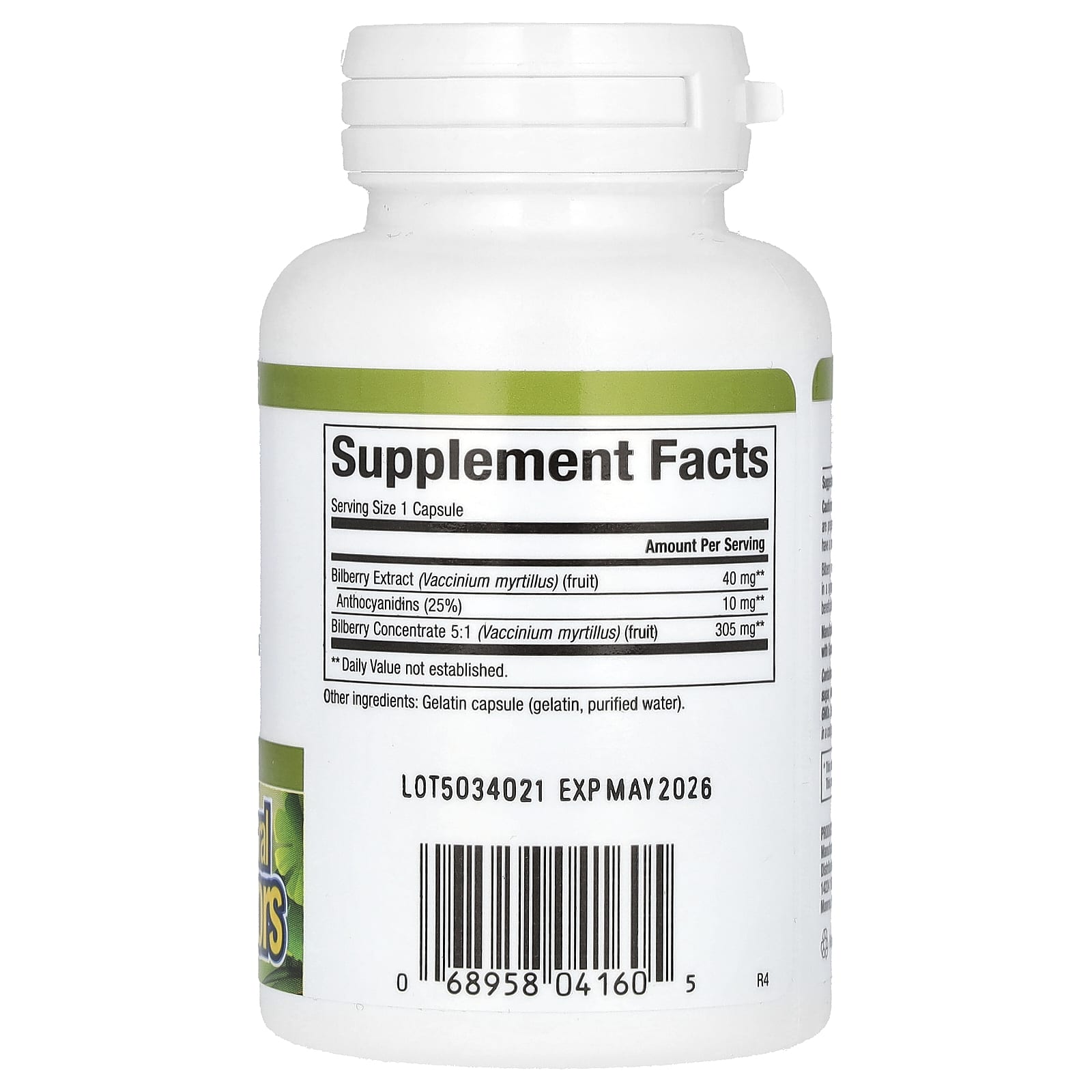 Natural Factors, Bilberry, 40 mg, 60 Capsules - Image 2