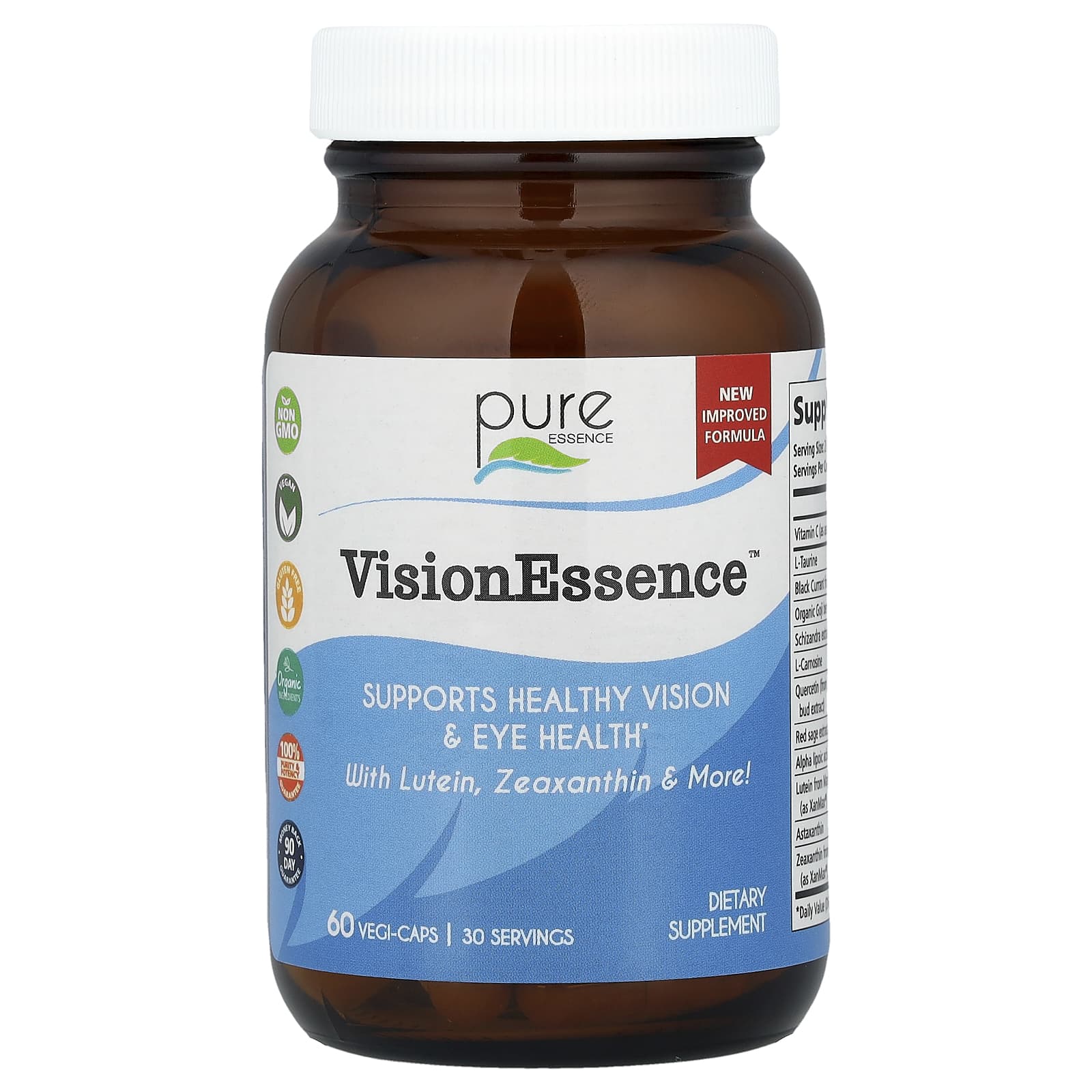 Pure Essence, VisionEssence™, 60 Vegi-Caps - Image 1