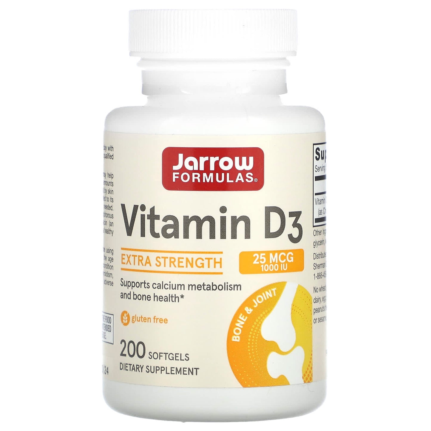 Jarrow Formulas Vitamin D3 Supplements for Strong Bones & Immunity - Image 1