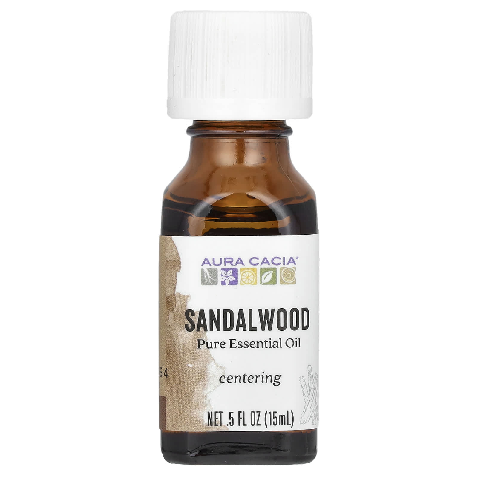 Aura Cacia Sandalwood Essential Oil for Calming and Focus - Image 1