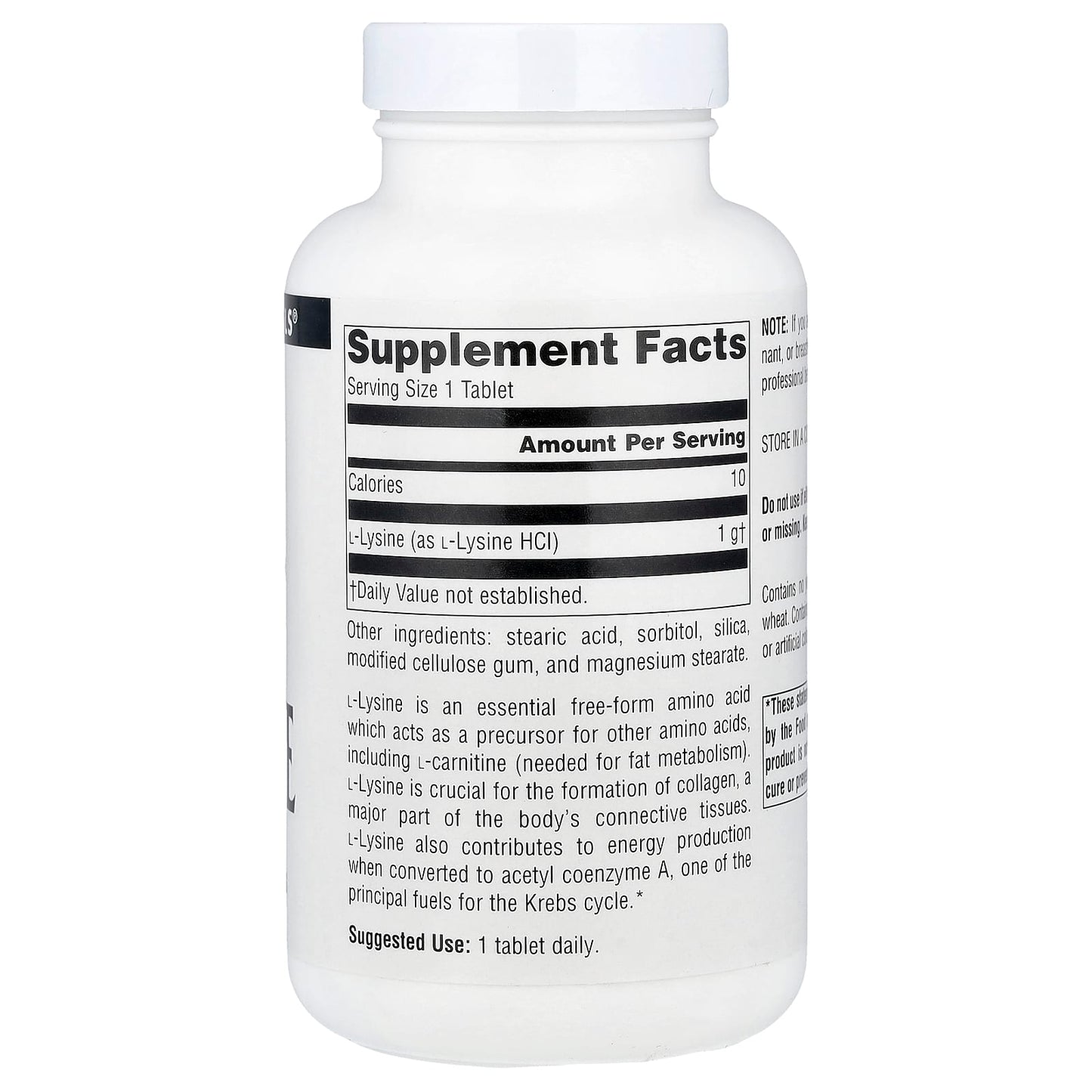 Source Naturals, L-Lysine, 1,000 mg, 100 Tablets - Image 2