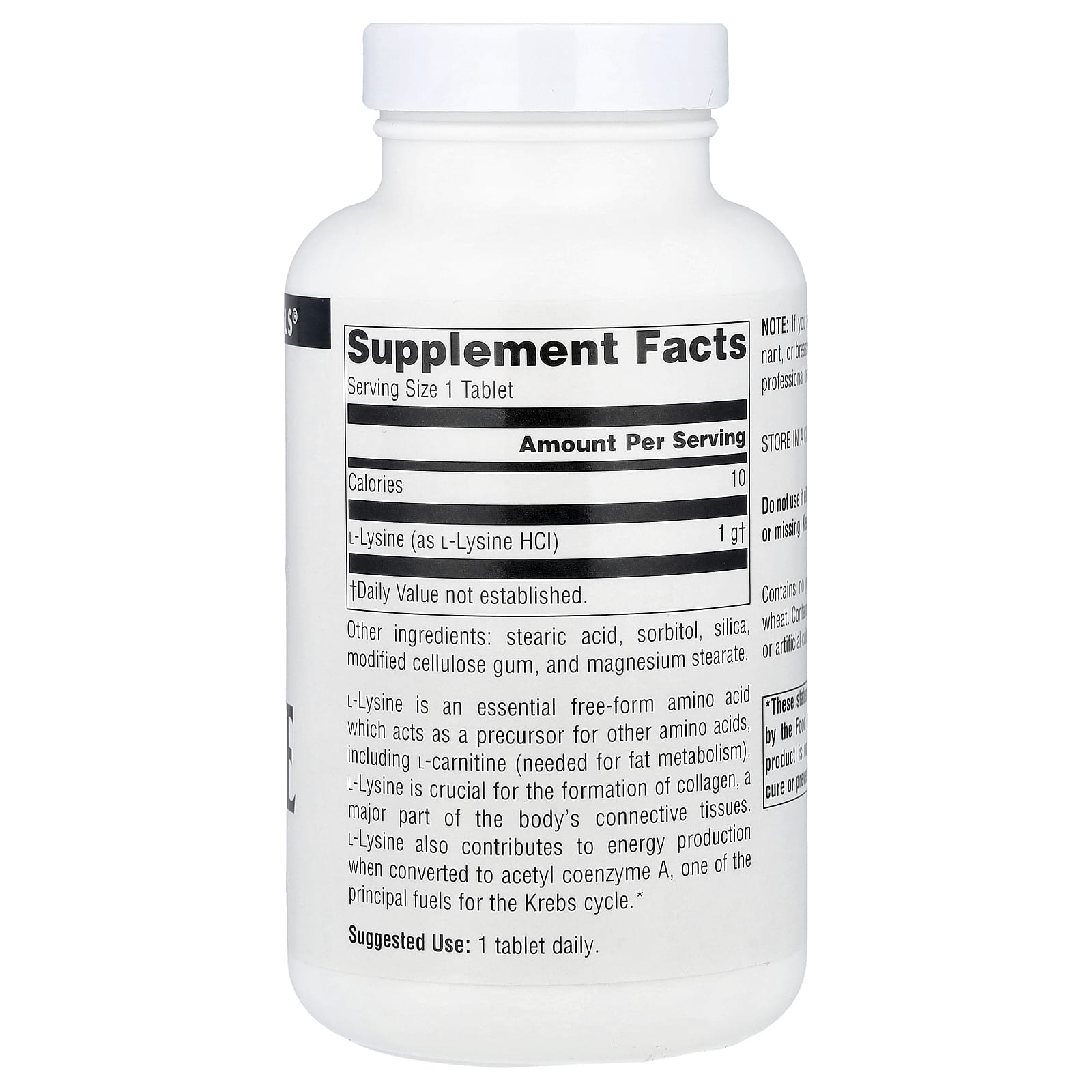 Source Naturals, L-Lysine, 1,000 mg, 100 Tablets - Image 2
