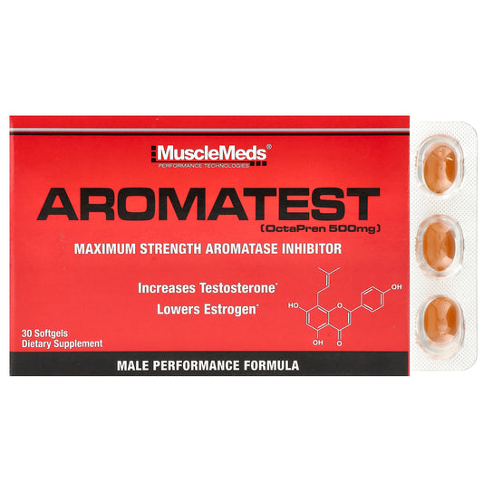MuscleMeds, Aromatest, 500 mg, 30 Softgels - Image 1