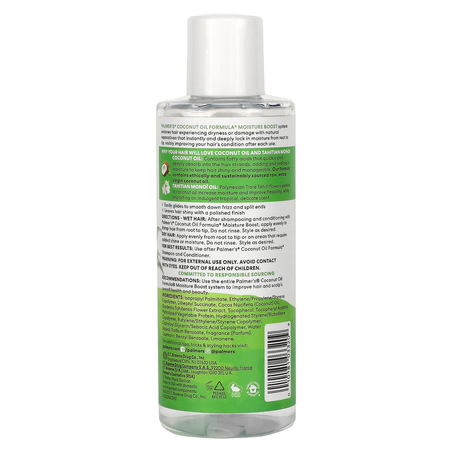 Palmer's, Coconut Oil Formula, Moisture Boost, Hair Polisher Serum, 6 fl oz (178 ml) - Image 2