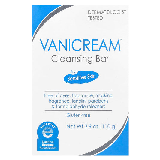 Vanicream, Cleansing Bar, For Sensitive Skin, Fragrance Free, 3.9 oz (110 g) - Image 1
