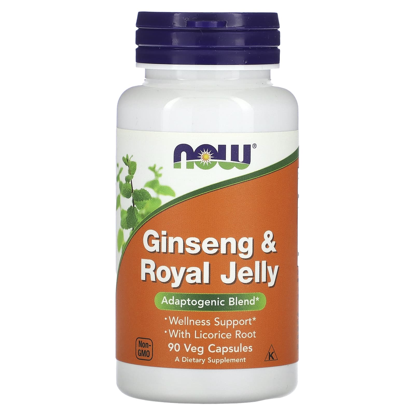 NOW Foods, Ginseng & Royal Jelly, 90 Veg Capsules - Image 1