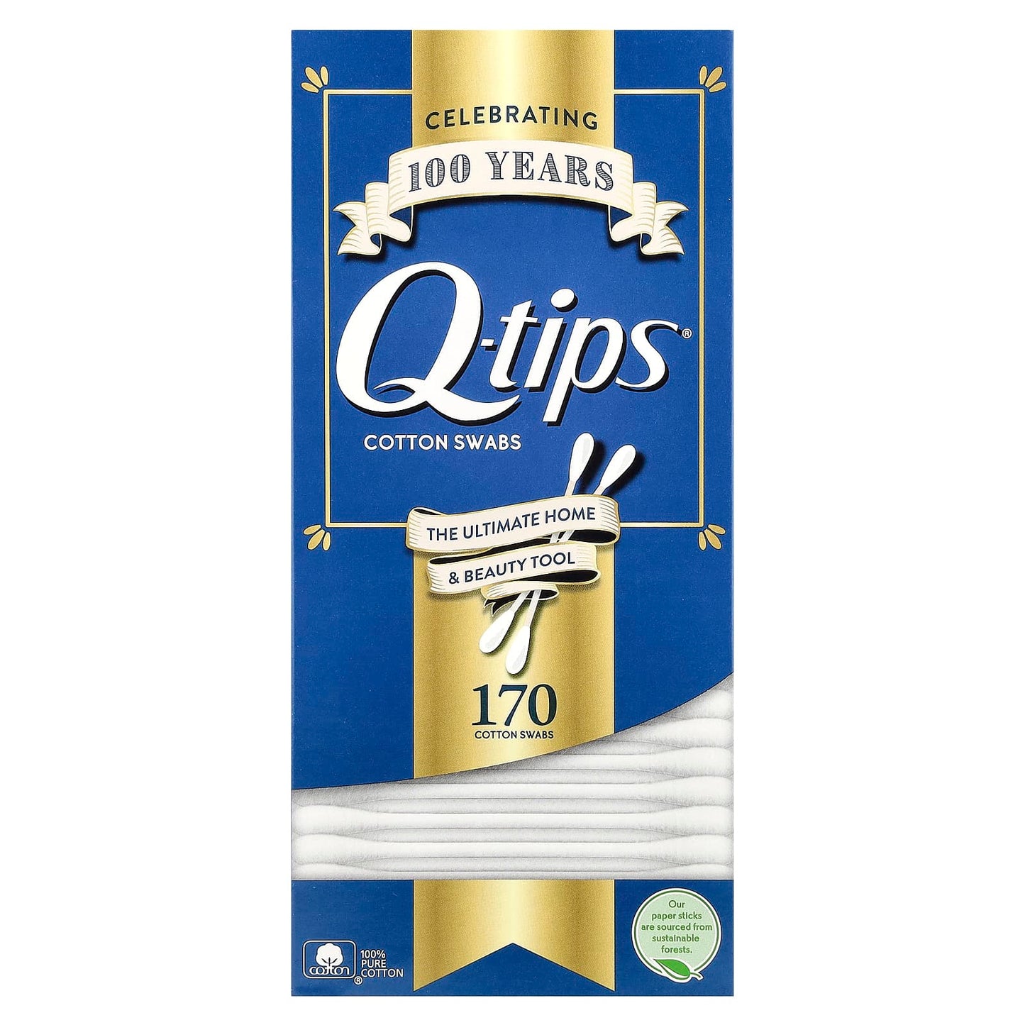 Q-tips, Cotton Swabs, 170 Swabs - Image 1