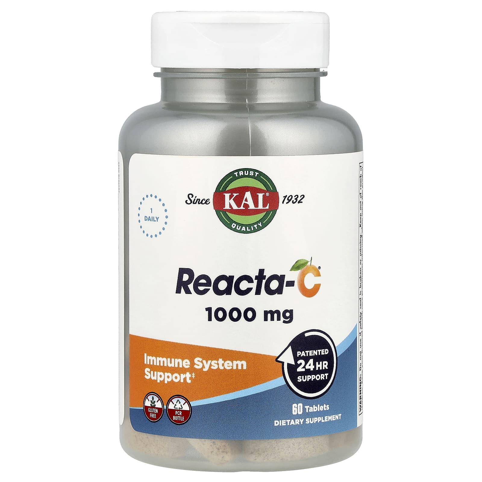 KAL, Reacta-C®, 1,000 mg, 60 Tablets - Image 1