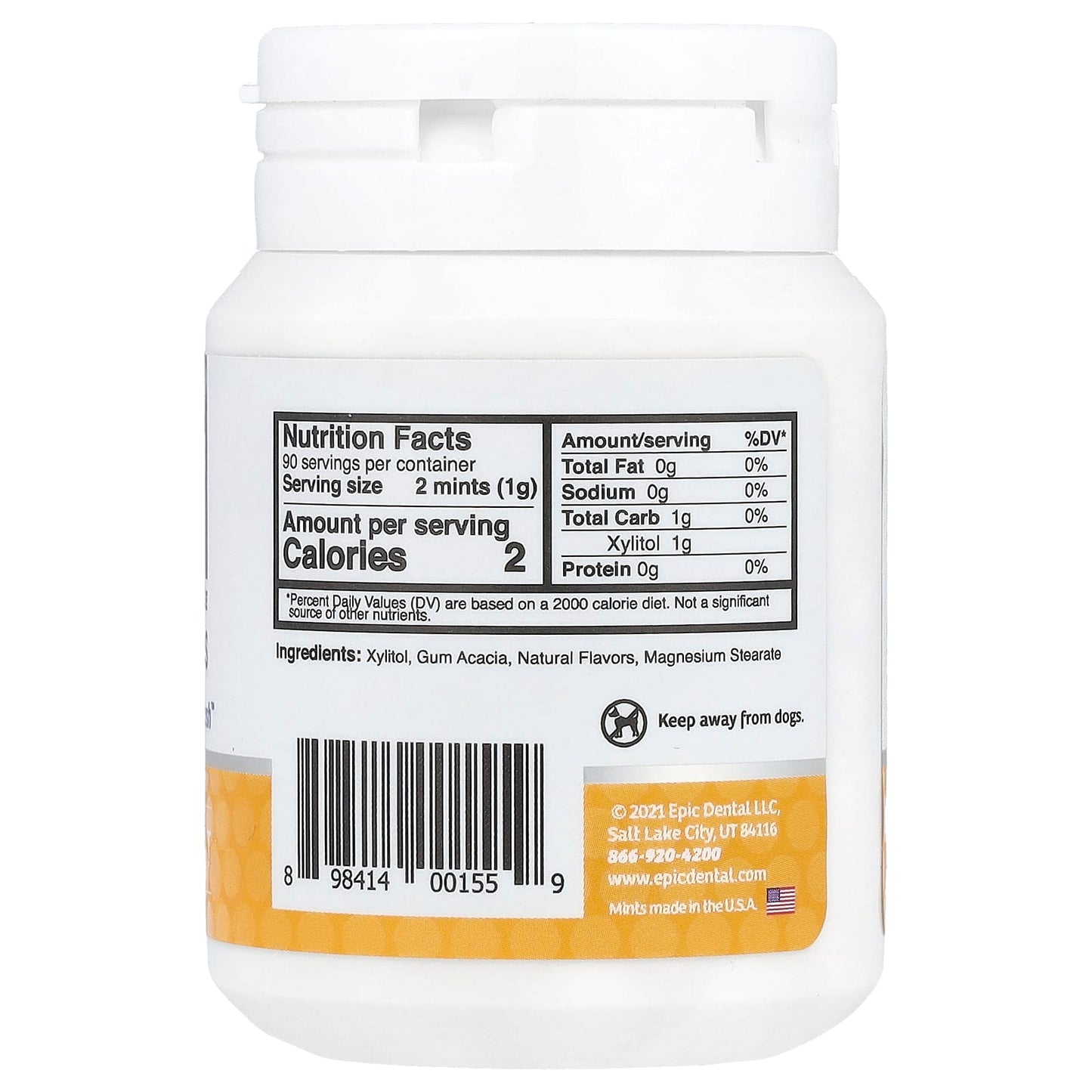 Sugar-Free Epic Dental Xylitol Mints, 180 Pieces for Fresh Breath - Image 2
