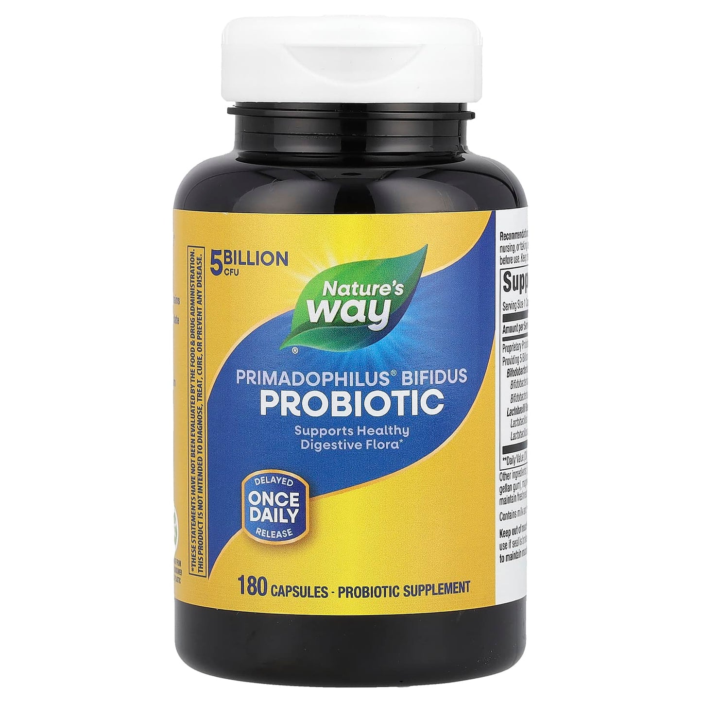 Nature's Way, Primadophilus® Bifidus Probiotic , 5 Billion CFU, 180 Capsules - Image 1