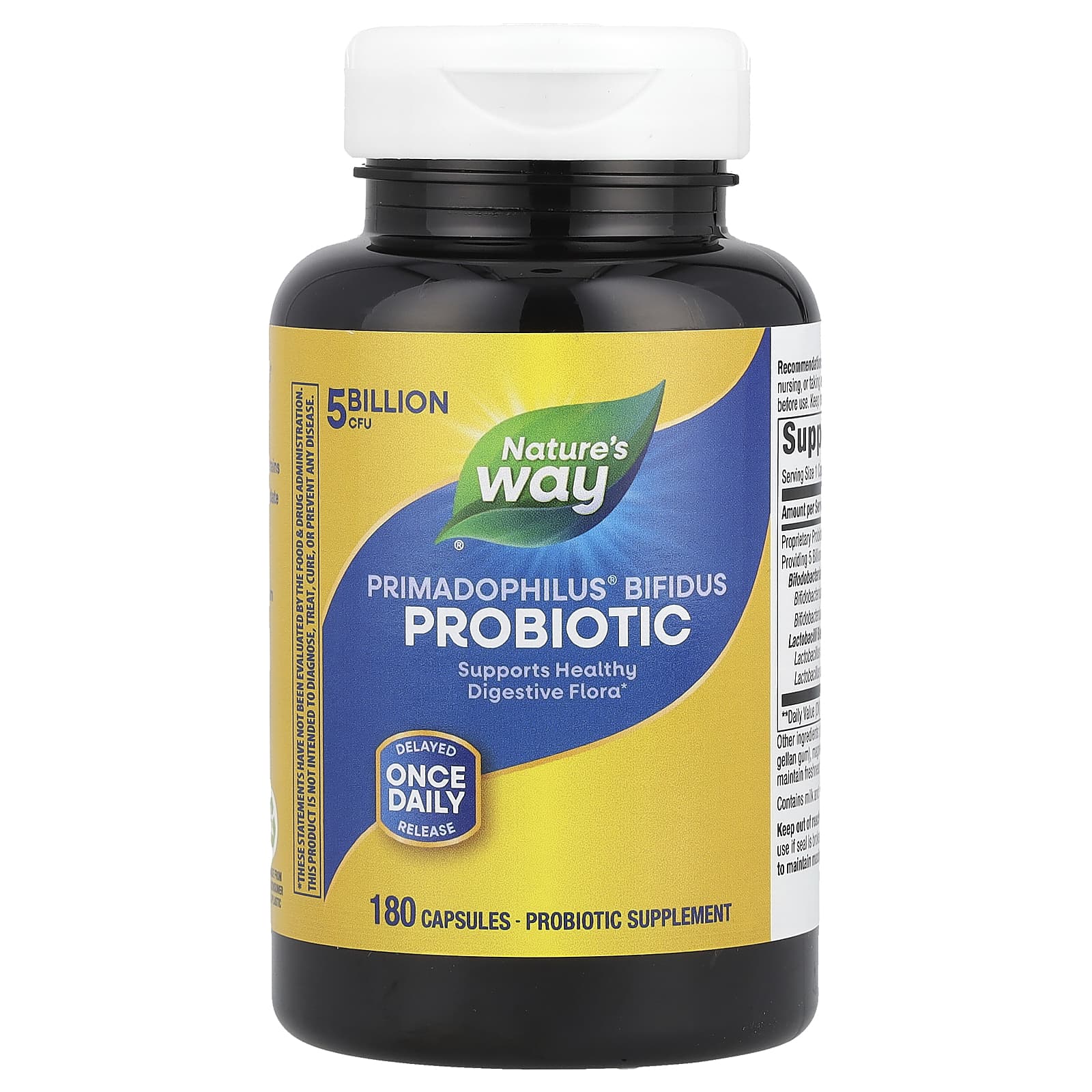 Nature's Way, Primadophilus® Bifidus Probiotic , 5 Billion CFU, 180 Capsules - Image 1