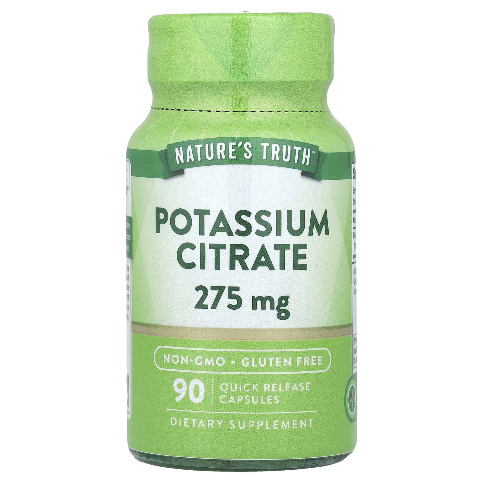 Nature's Truth, Potassium Citrate , 275 mg, 90 Quick Release Capsules - Image 1