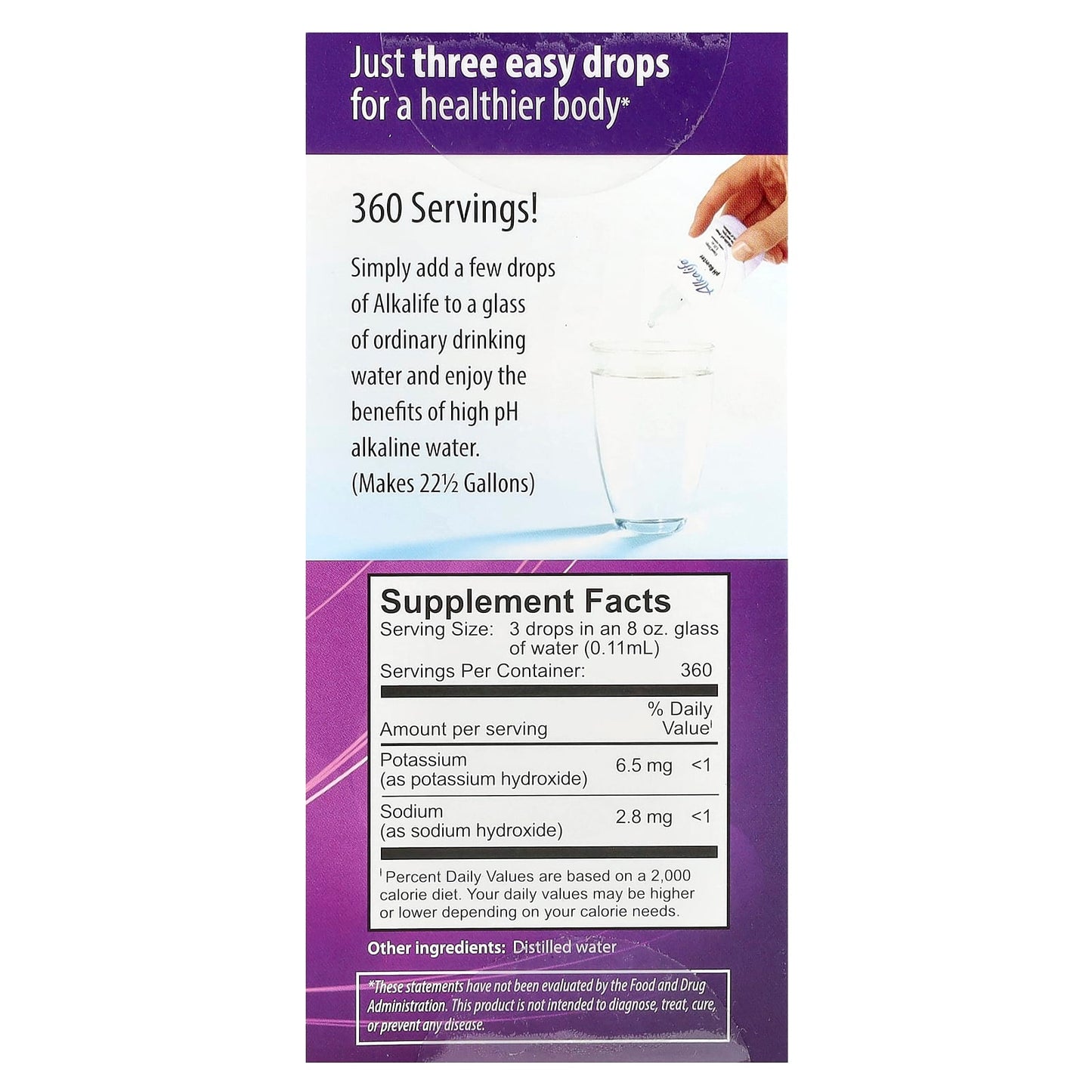 Alkalife pH Booster Drops - Make 360 Glasses of Alkaline Water - Image 2