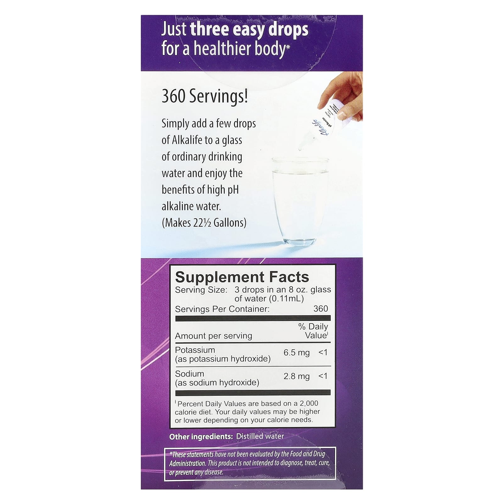 Alkalife pH Booster Drops - Make 360 Glasses of Alkaline Water - Image 2