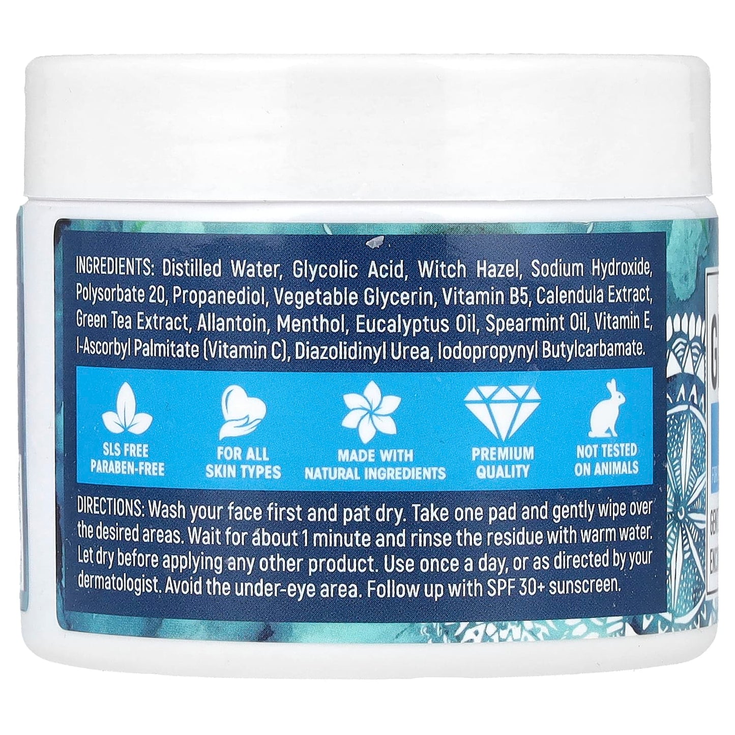 MaryAnn Organics, Glycolic Acid Exfoliating Pads, 50 Pads - Image 2