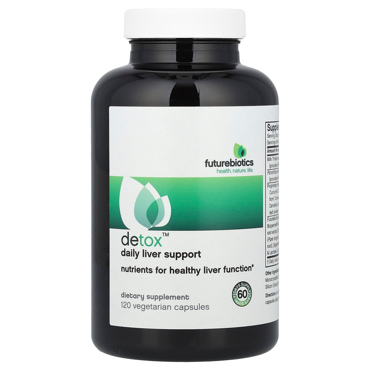Futurebiotics Detox Daily Liver Support Supplement - 120 Capsules - Image 1