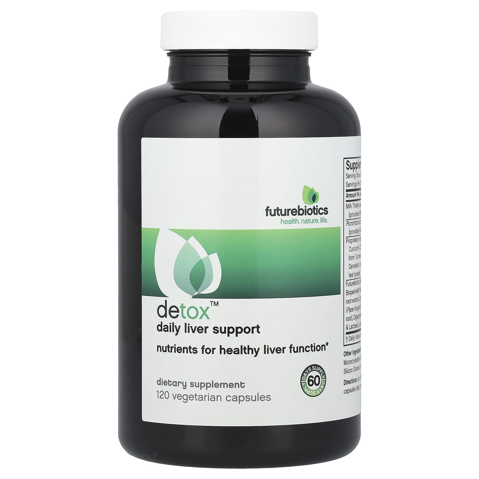 Futurebiotics Detox Daily Liver Support Supplement - 120 Capsules - Image 1