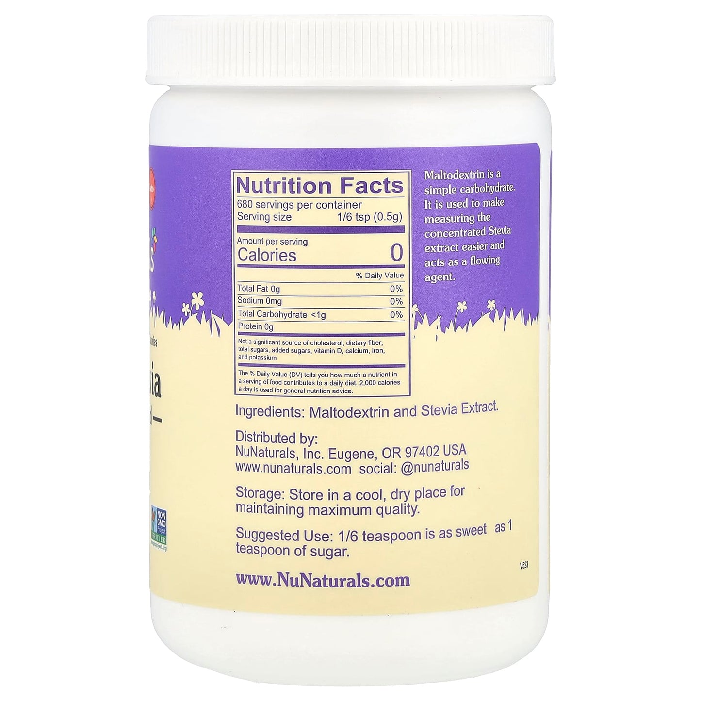 NuNaturals, White Stevia Powder Blend, 12 oz (340 g) - Image 2