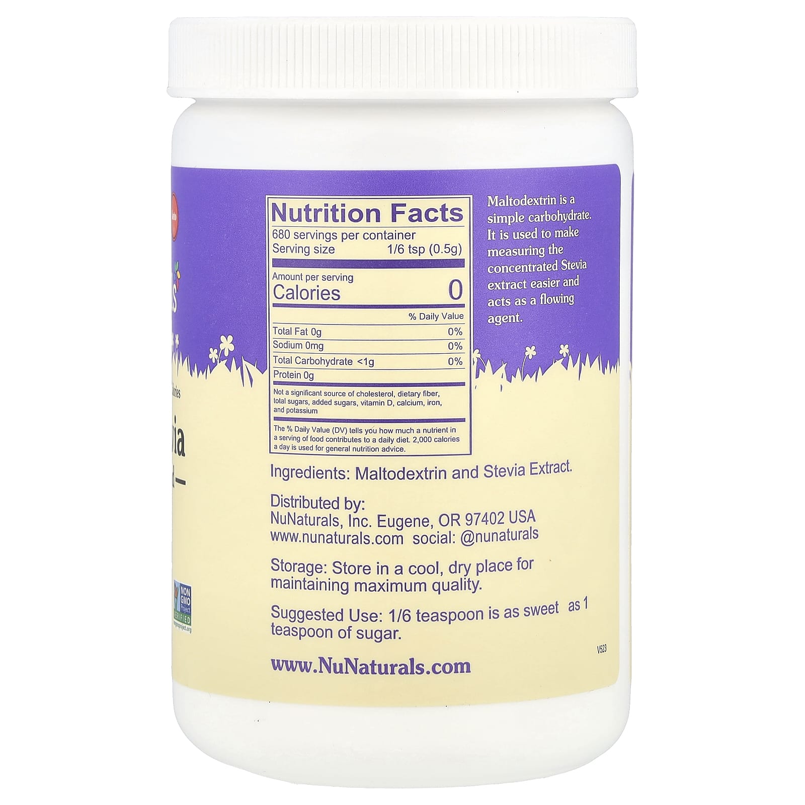 NuNaturals, White Stevia Powder Blend, 12 oz (340 g) - Image 2