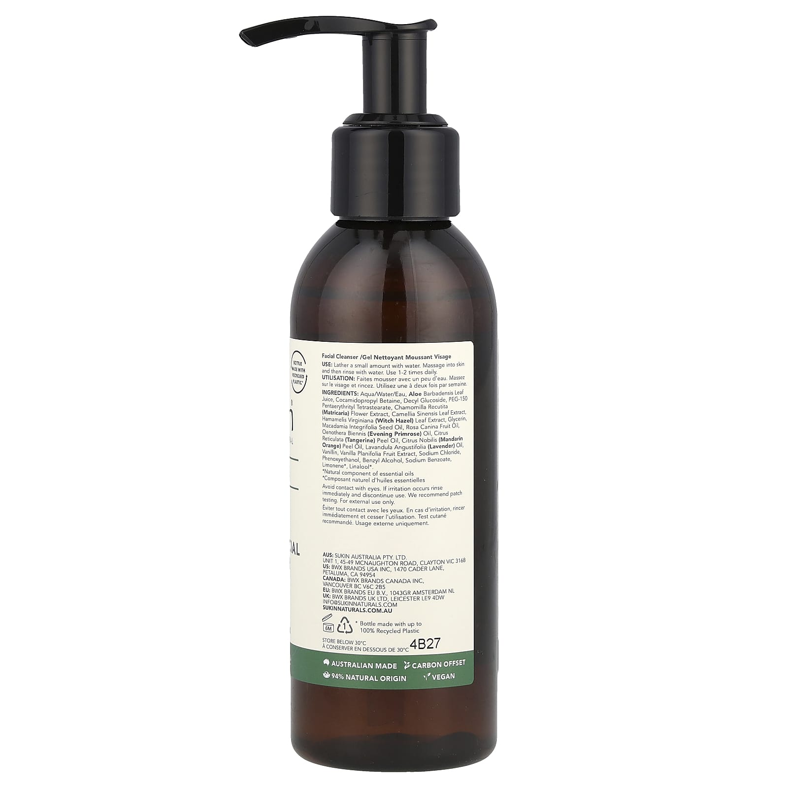 Sukin, Foaming Facial Cleanser, 4.23 fl oz (125 ml) - Image 2
