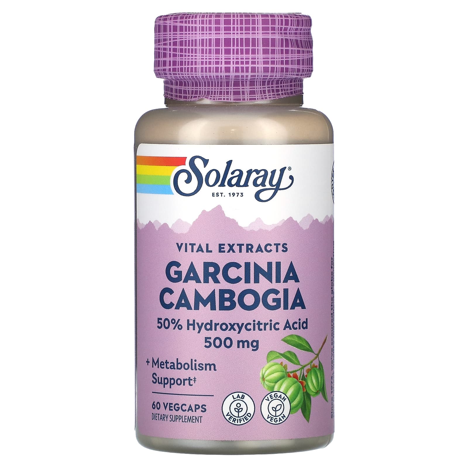 Solaray, Garcinia Cambogia, 500 mg, 60 Vegcaps - Image 1