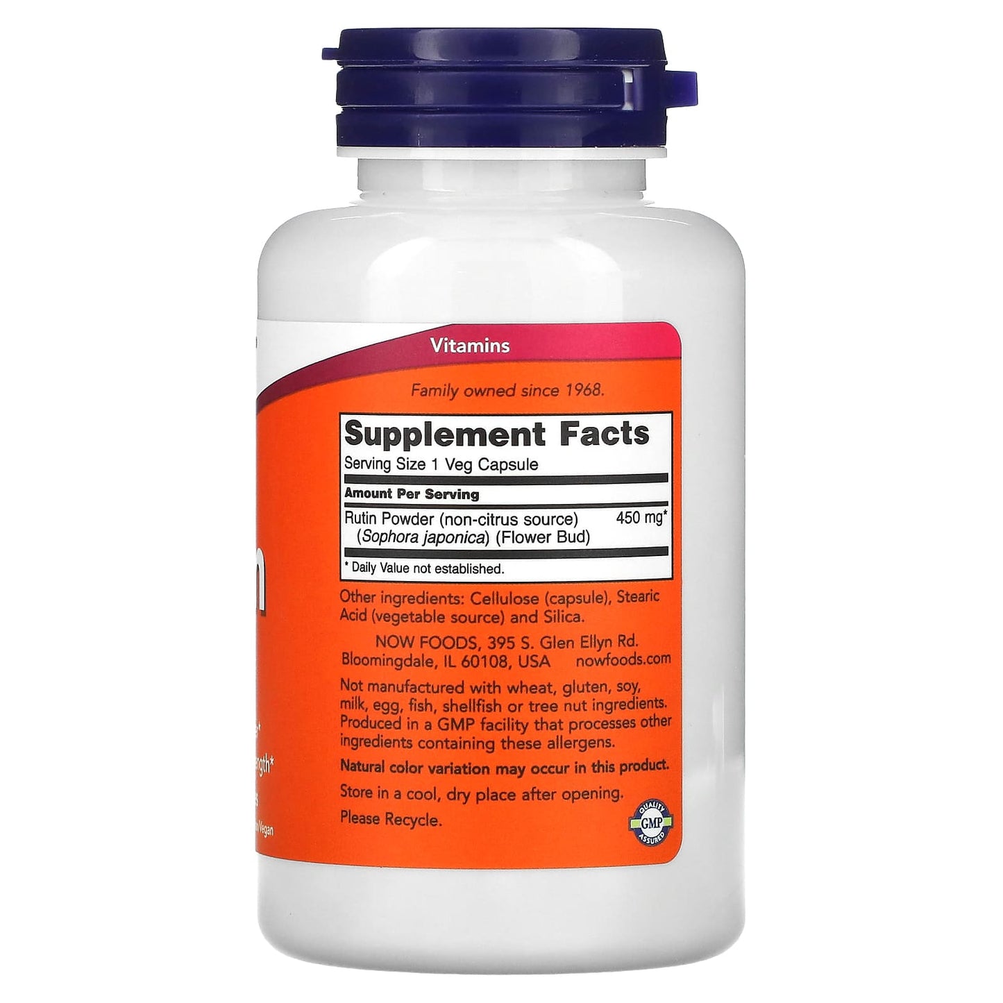 NOW Foods, Rutin, 450 mg, 100 Veg Capsules - Image 2