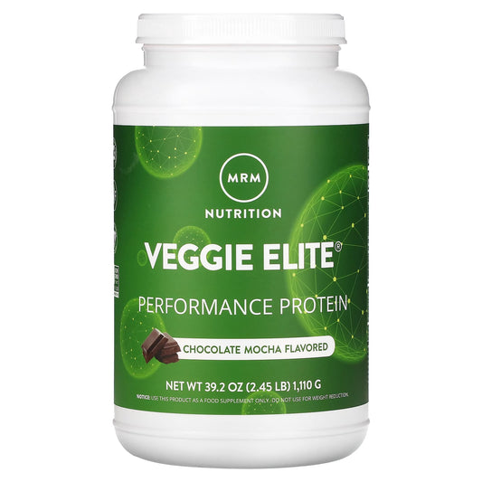 MRM Nutrition, Veggie Elite, Performance Protein, Chocolate Mocha, 2.45 lb (1,110 g) - Image 1