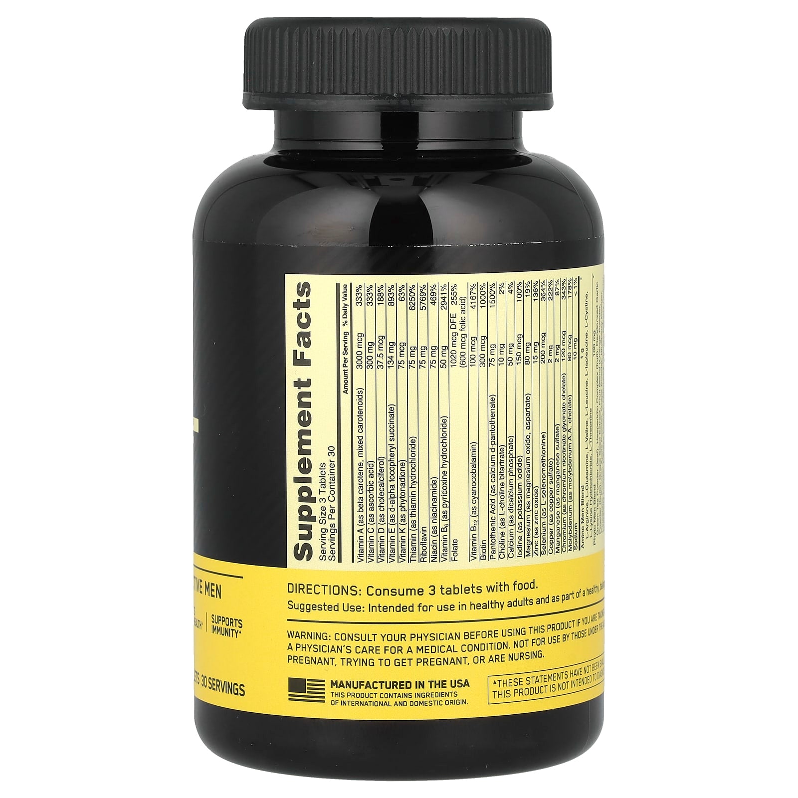 Optimum Nutrition, Opti-Men®, Multivitamin For Active Men, 90 Tablets - Image 2