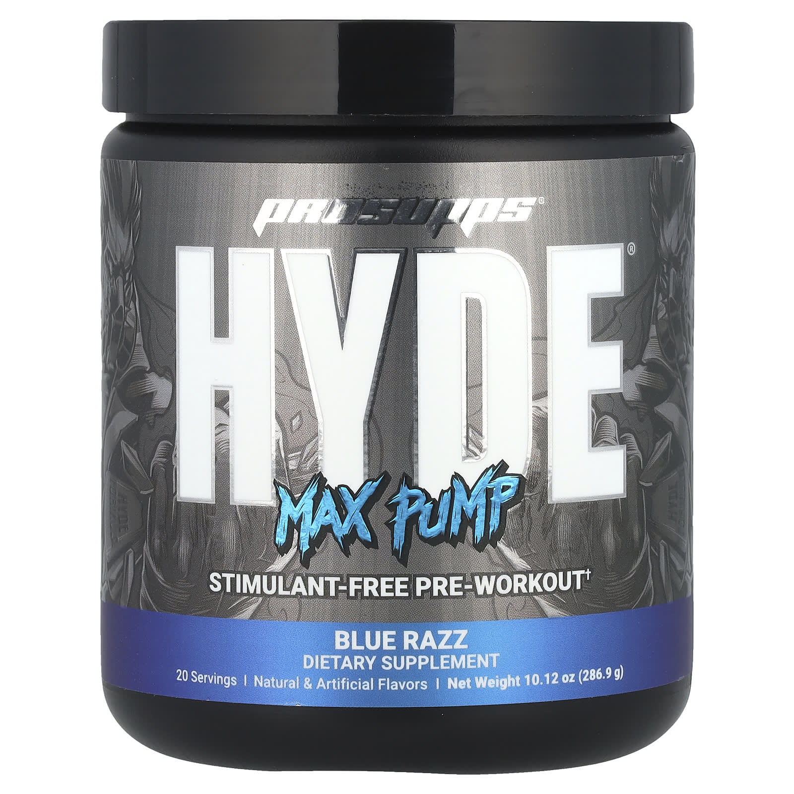 ProSupps, Hyde®, Max Pump, Pre-Workout, Blue Razz, 10.12 oz (286.9 g) - Image 1