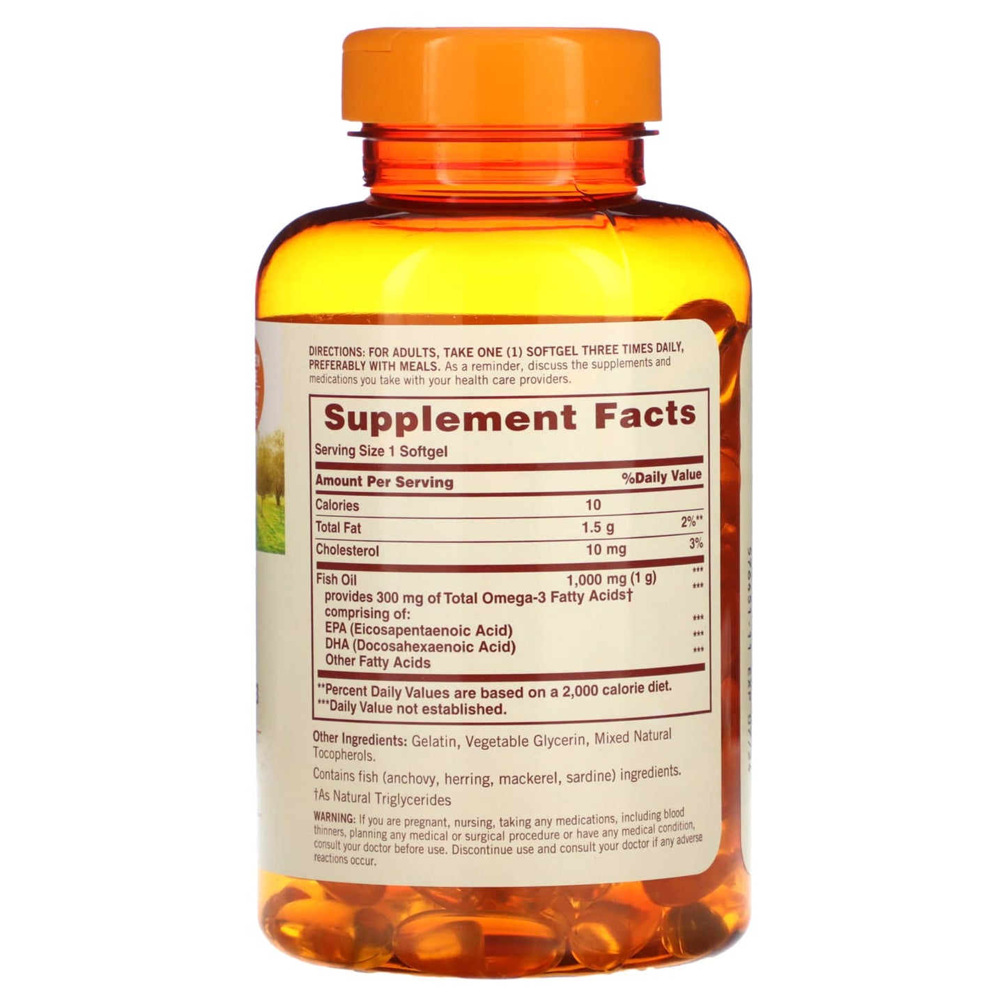 Sundown Naturals, Fish Oil, 1,000 mg, 144 Softgels - Image 2