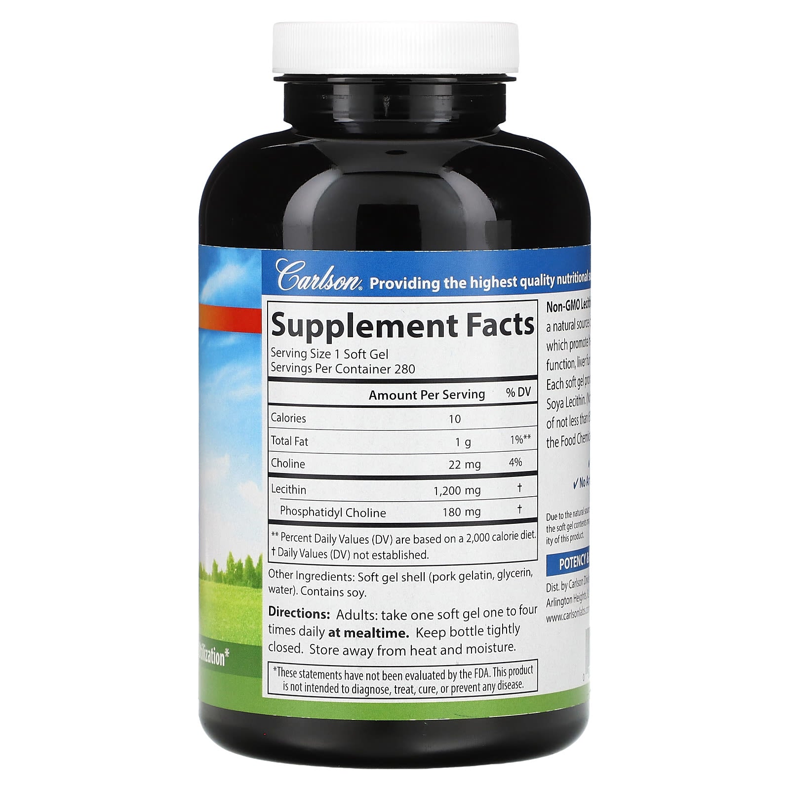 Carlson High-Quality Lecithin Supplement for Nervous System & Liver Support - Image 2